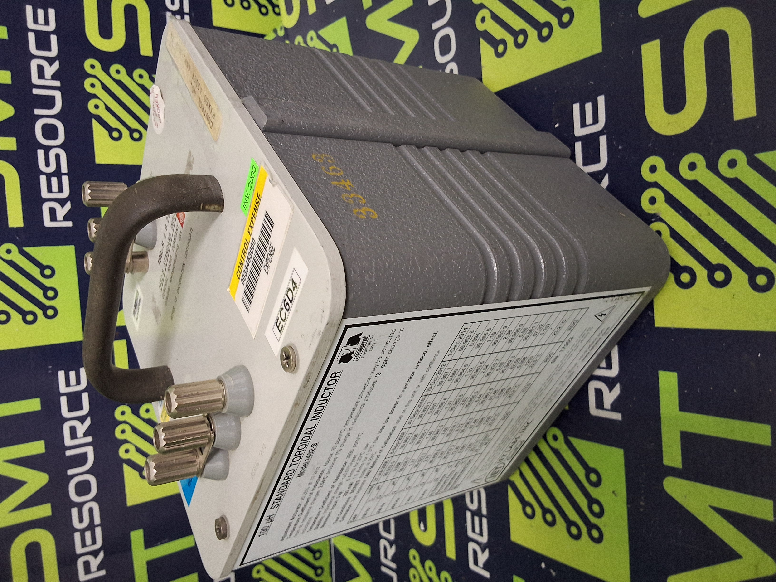 Used GENERAL RADIO COMPANY GenRad IET LABS 1482-B STANDARD INDUCTOR 100 µH ±0.25%