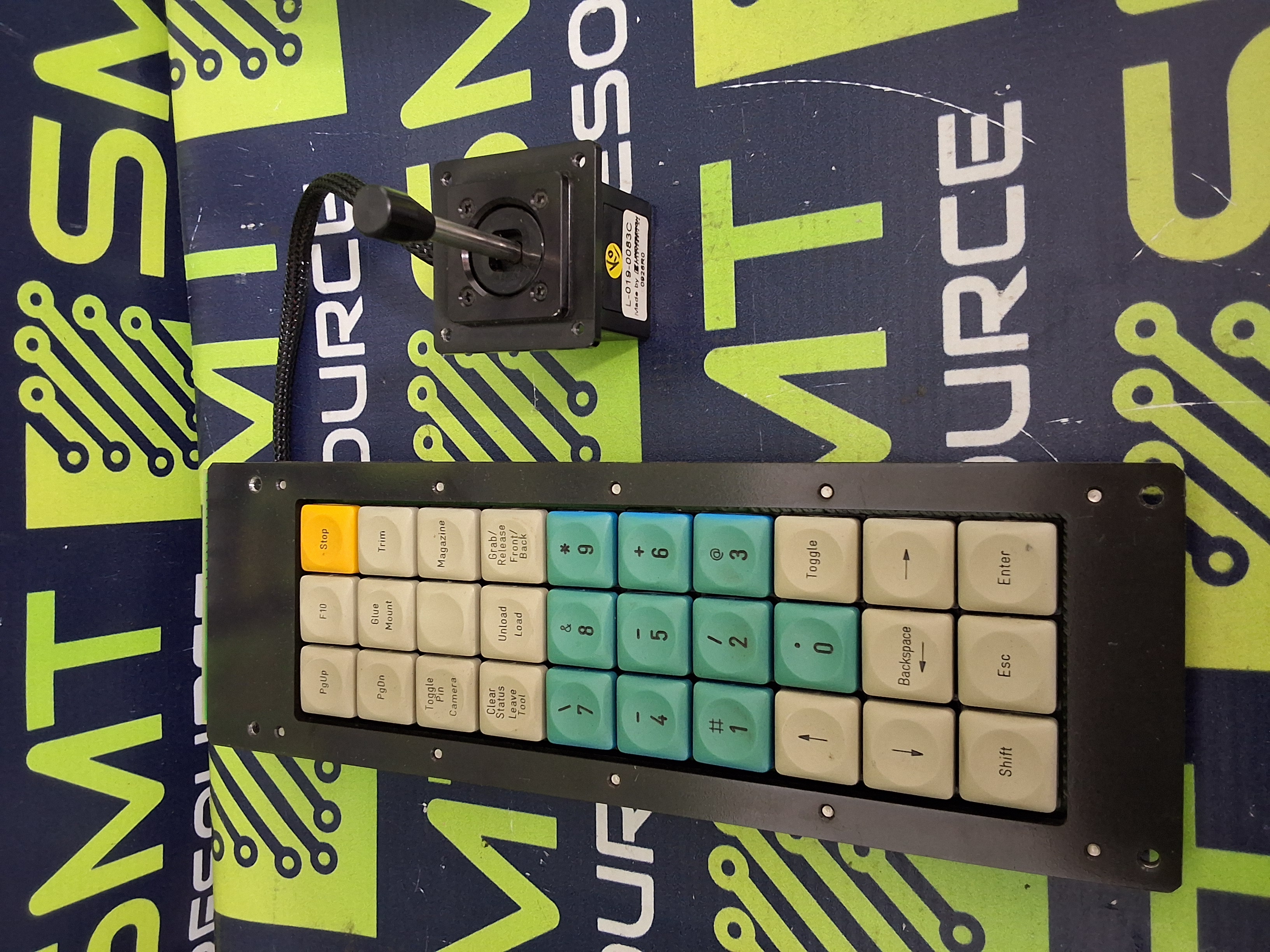 Used MYDATA L-029-0003-1B KEYPAD WITH MYDATA L-019-0083C JOYSTICK