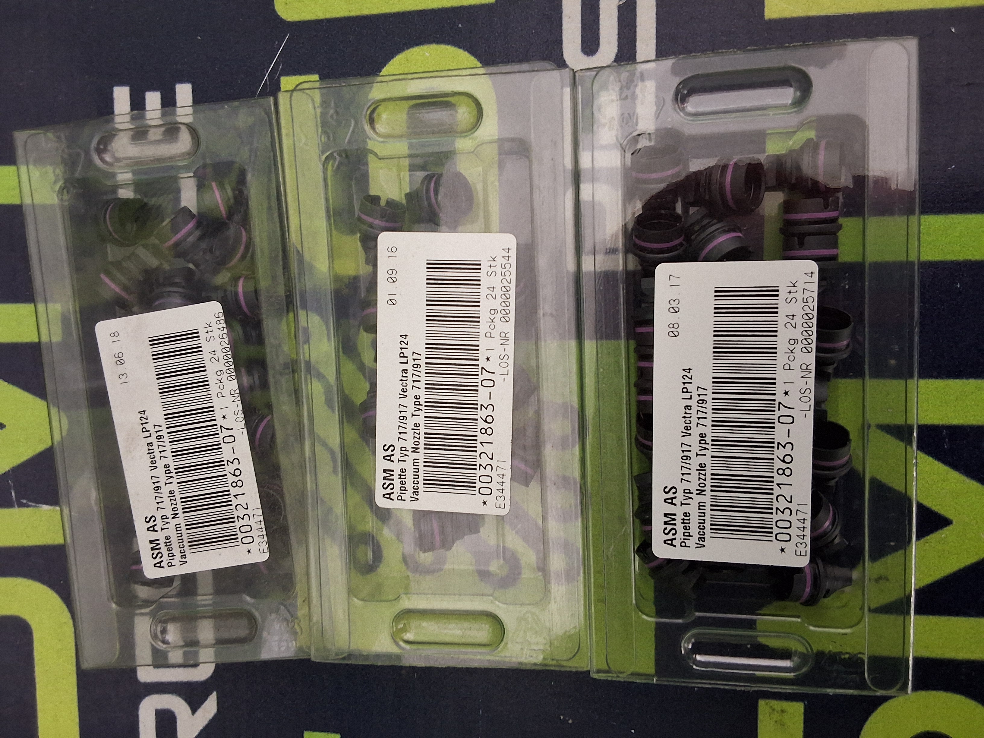 SIEMENS / ASM SIPLACE 00321863-07 TYPE 717 / 917 VECTRA LP124 VACCUUM NOZZLE LOT OF 54 UNITS - BRAND NEW