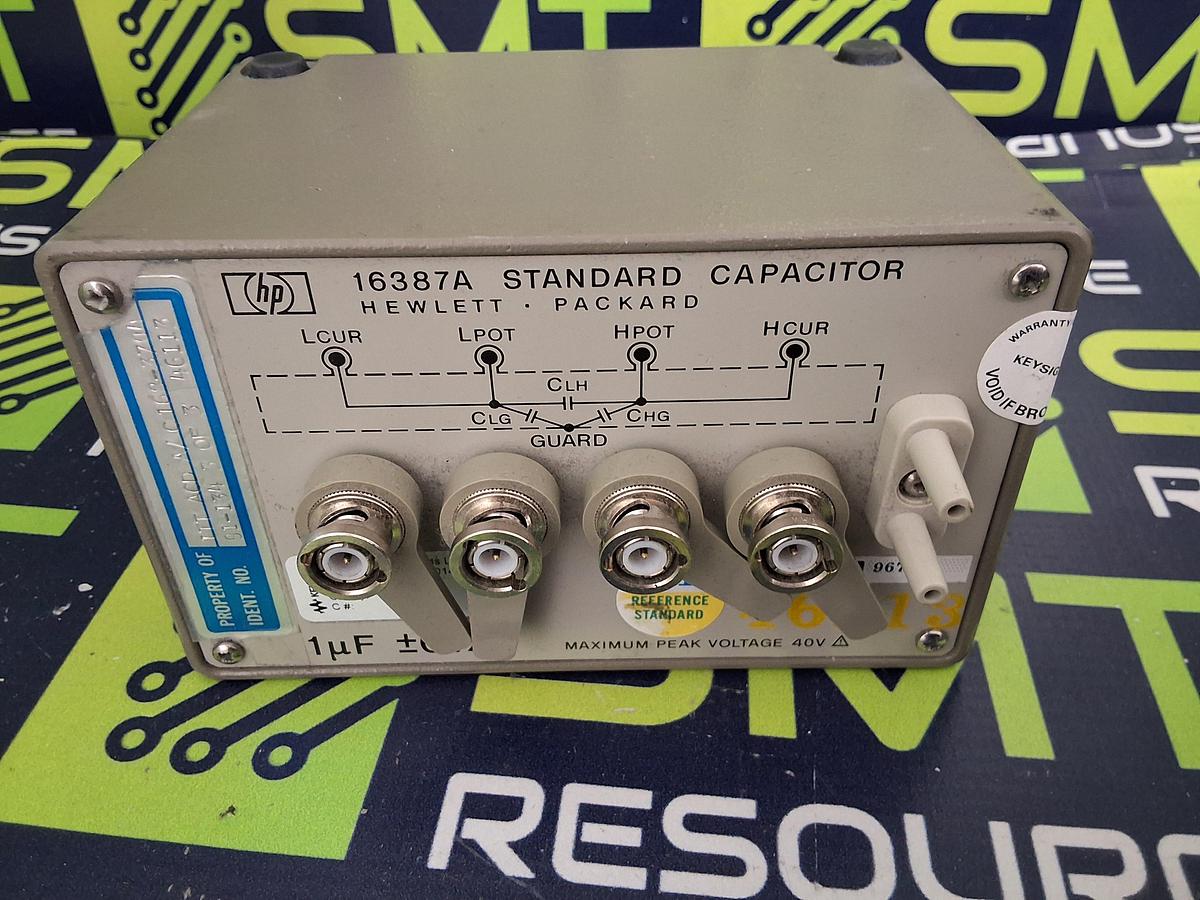 Used HP HEWLETT PACKARD 16387A STANDARD CAPACITOR 1 µF ±0.1% 40V