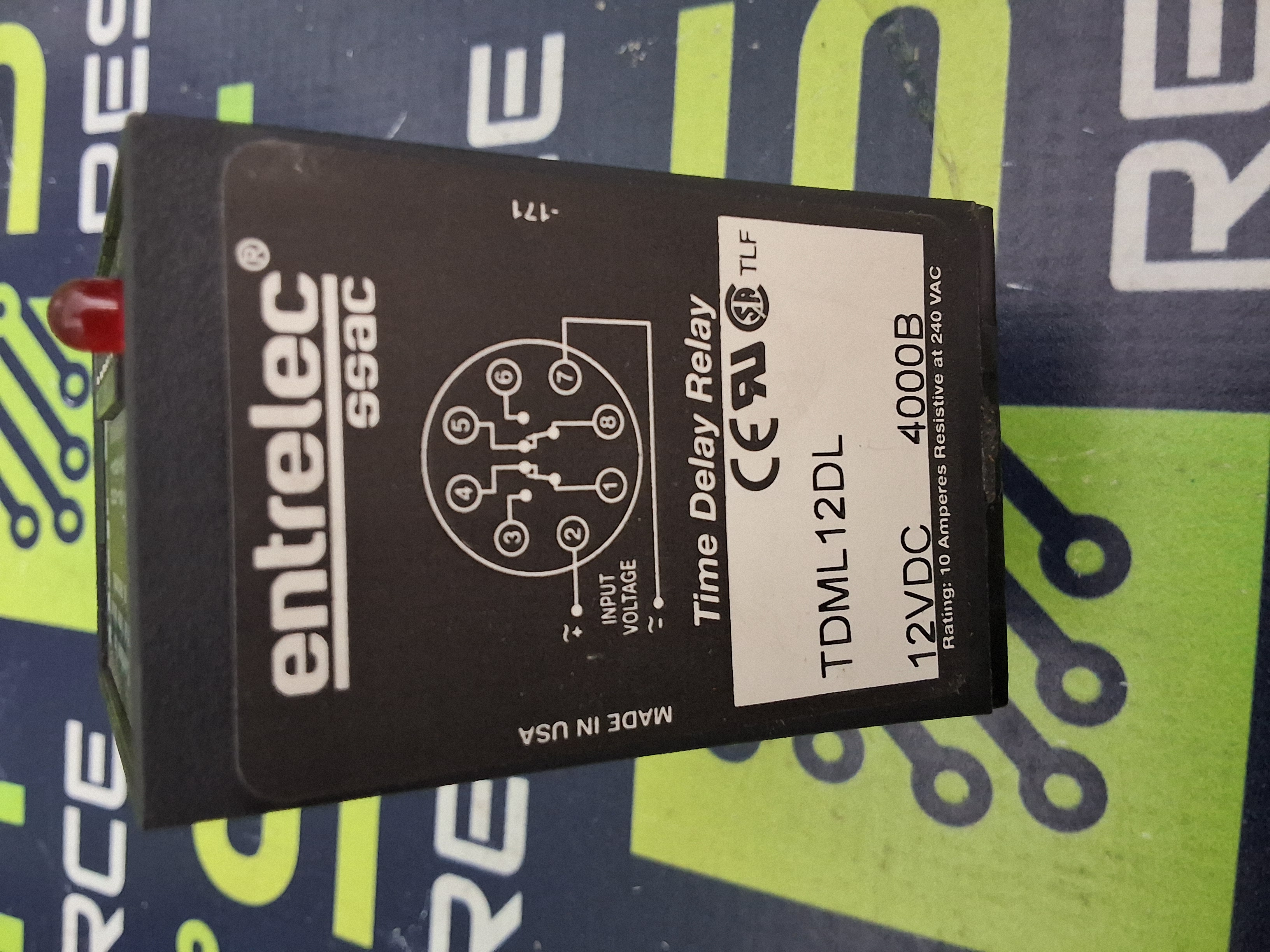 Used ENTRELEC SSAC TDML12DL Digi-Set TIME DELAY RELAY 12VDC