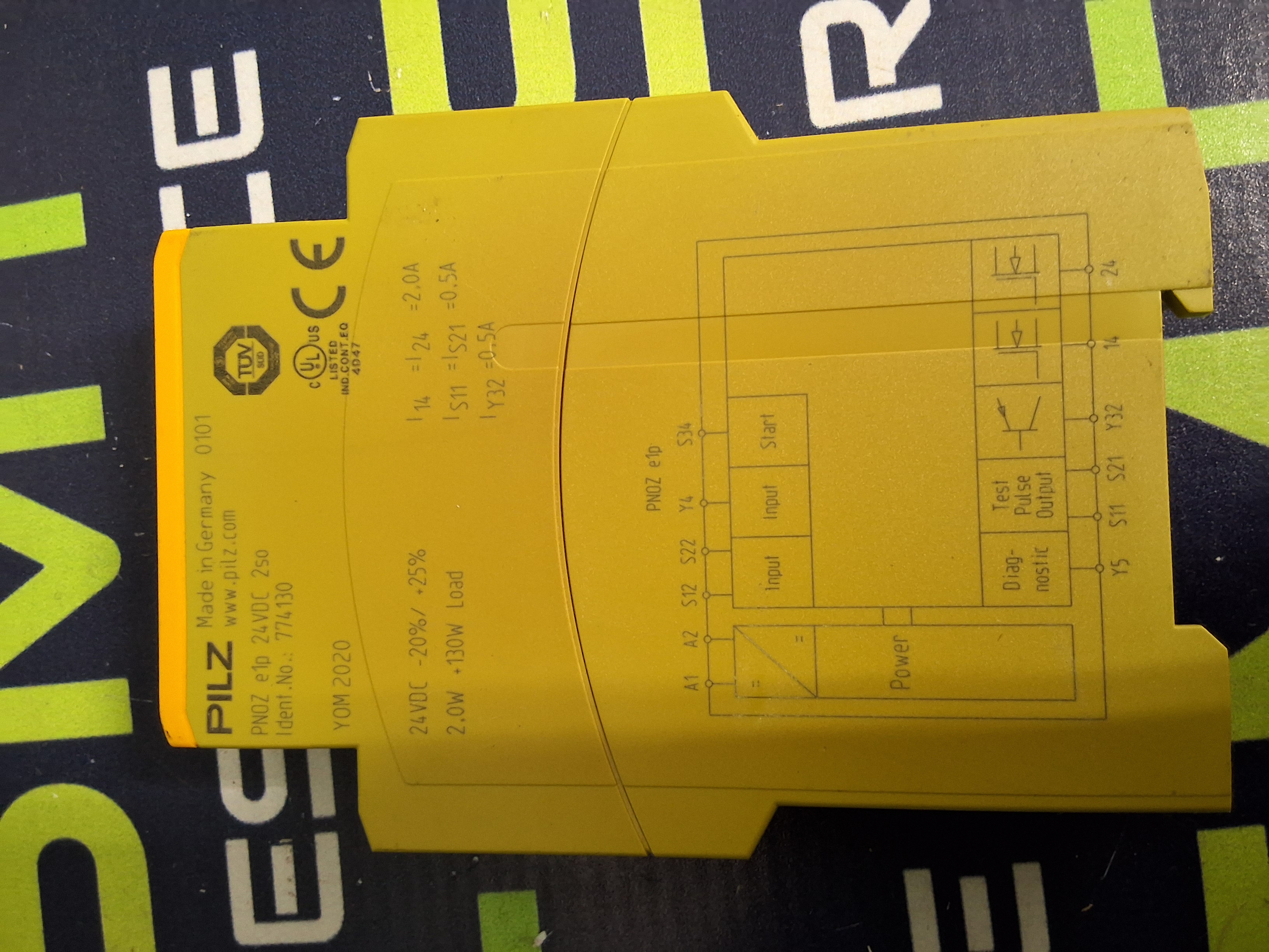 Used PILZ PNOZ e1p / 774130 SAFETY RELAY 24VDC