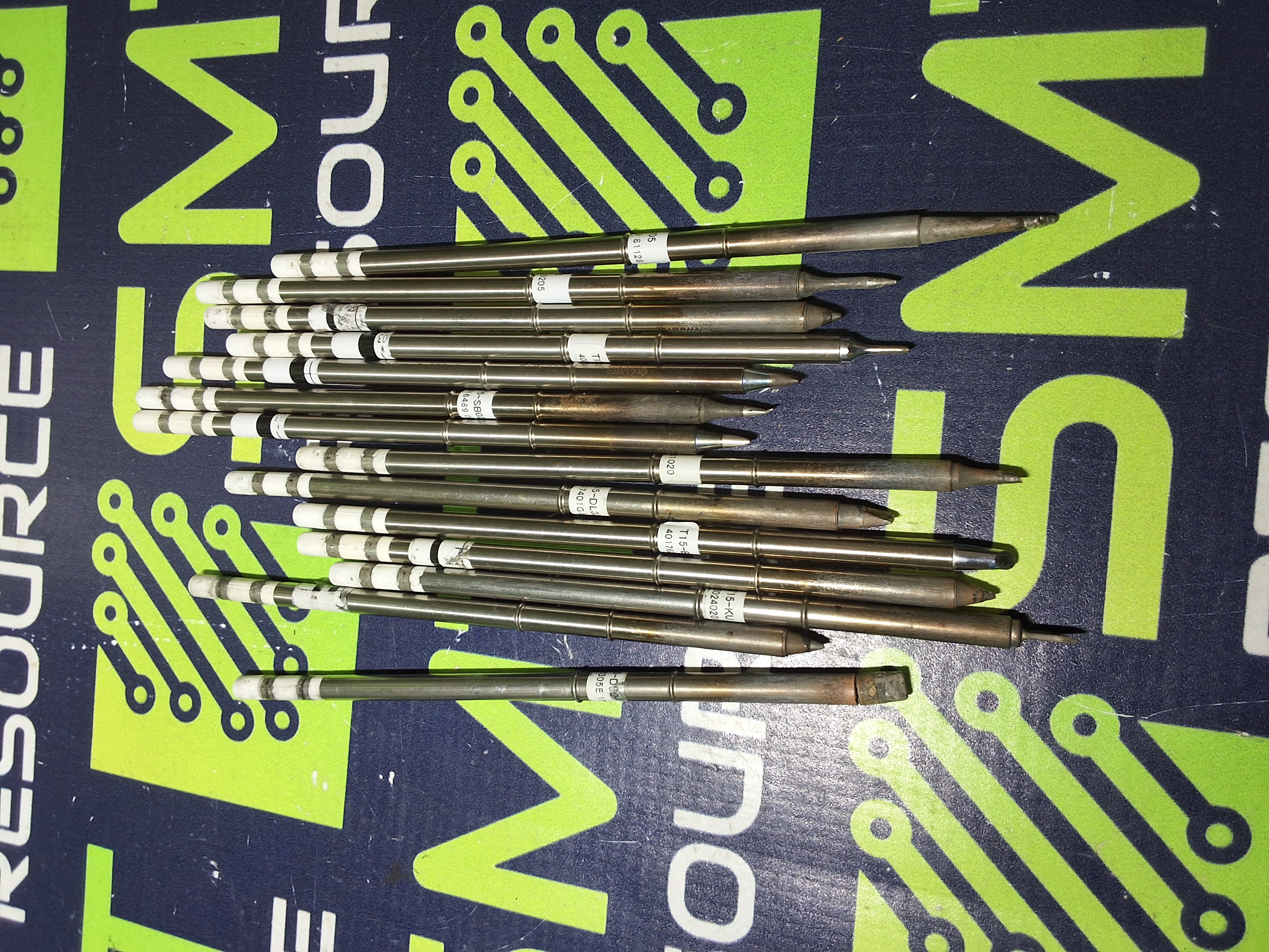 Used ASSORTMENT OF HAKKO SOLDERING TIPS - LOT OF 14