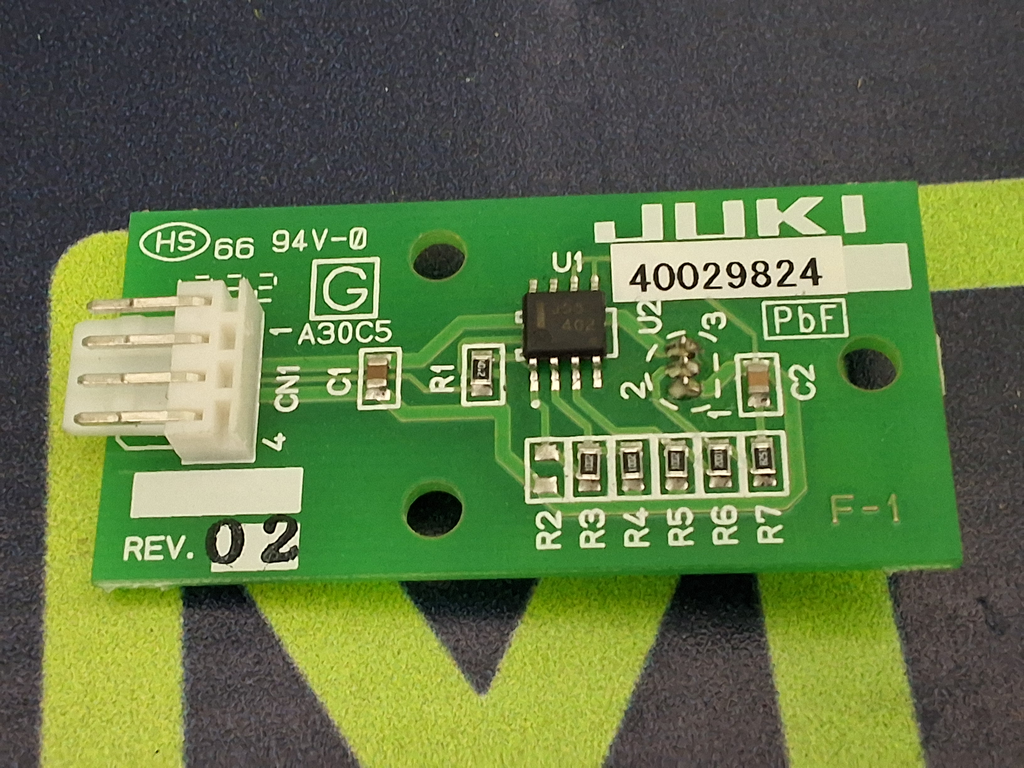 Used JUKI 40029824 TEMPERATURE SENSOR PCB ASSEMBLY