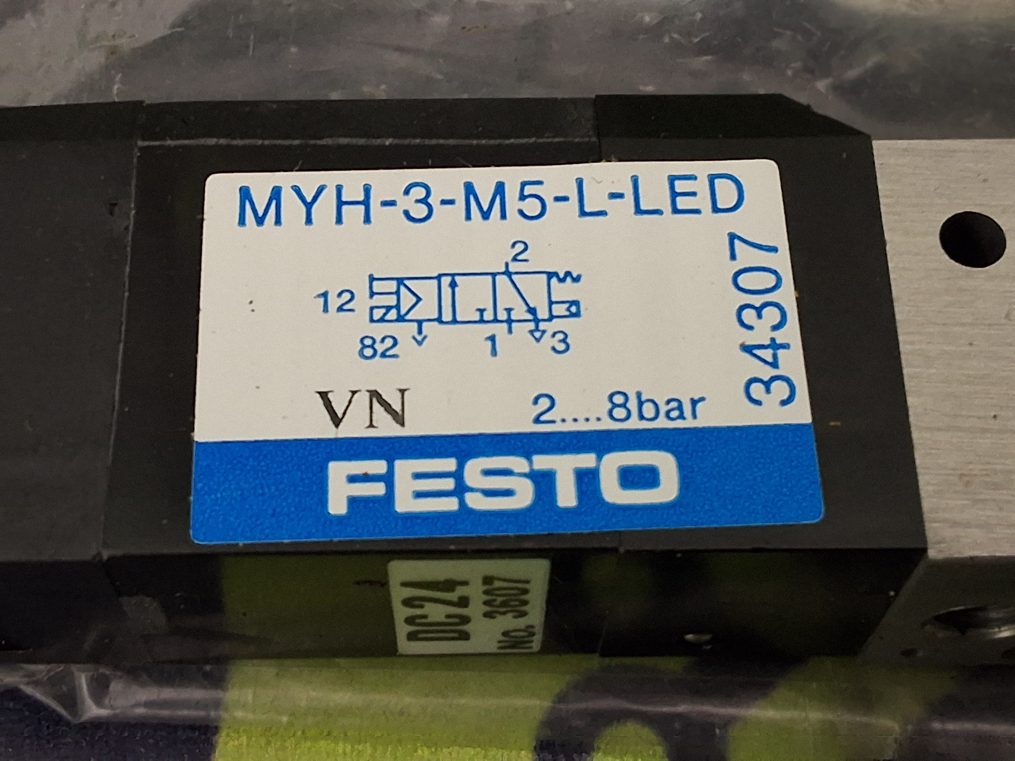 FESTO MYH-3-M5-L-LED PNEUMATIC SOLENOID VALVE - BRAND NEW
