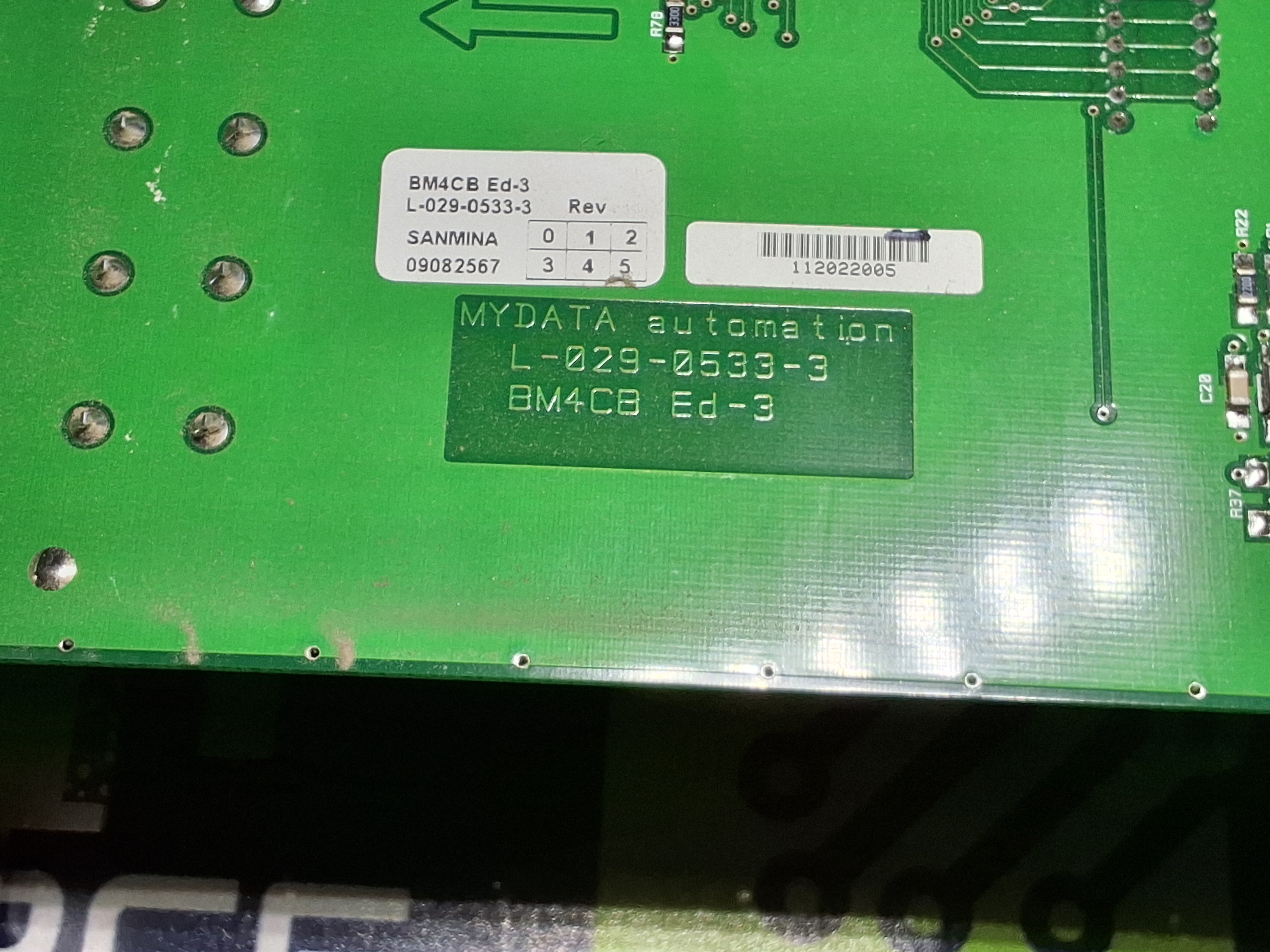 Used MyData L-029-0533-3 BM4CB EDd-3 CIRCUIT BOARD 