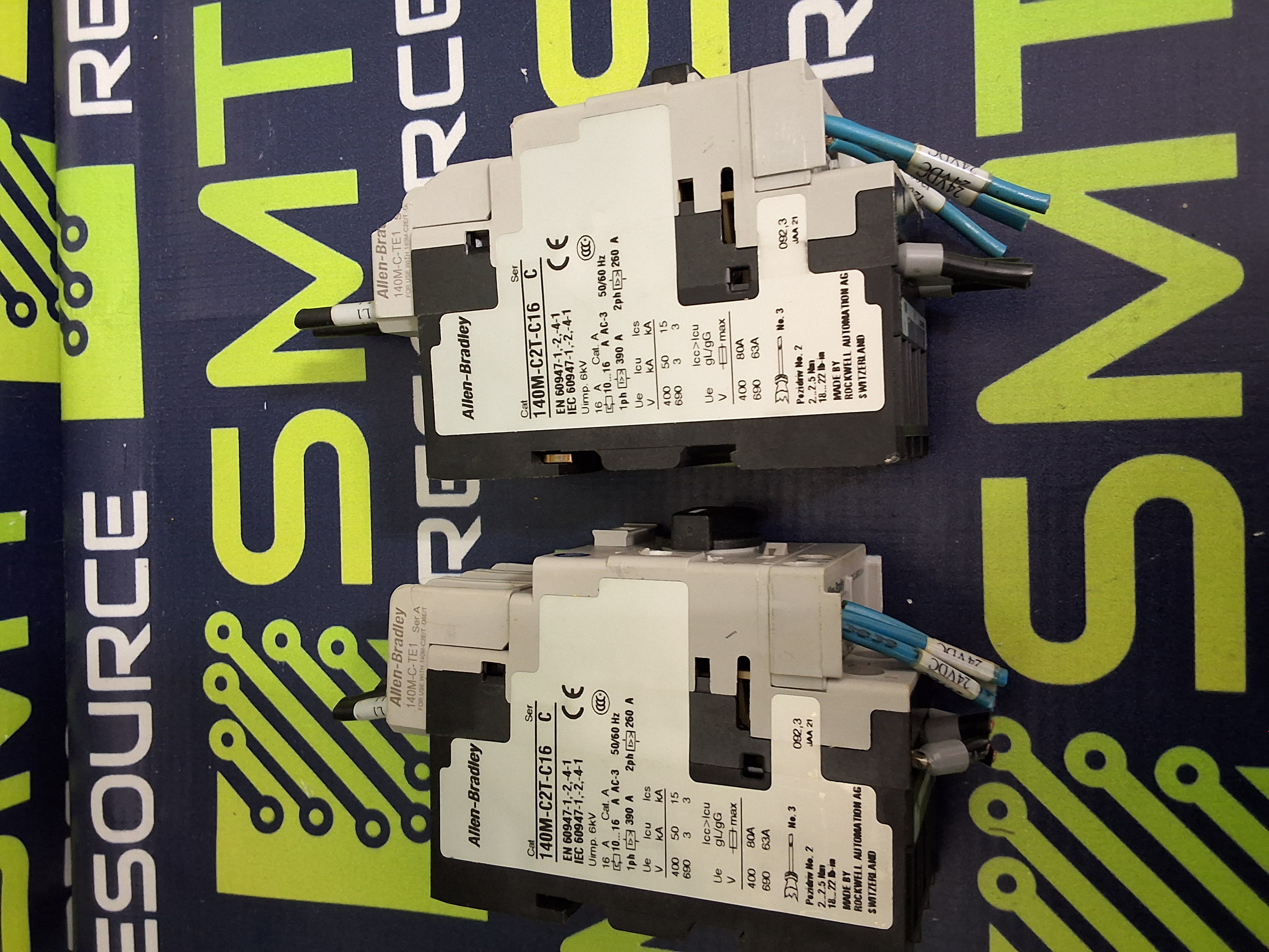 Used ALLEN-BRADLEY 140M-C2T-C16 MOTOR PROTECTION CIRCUIT BREAKER