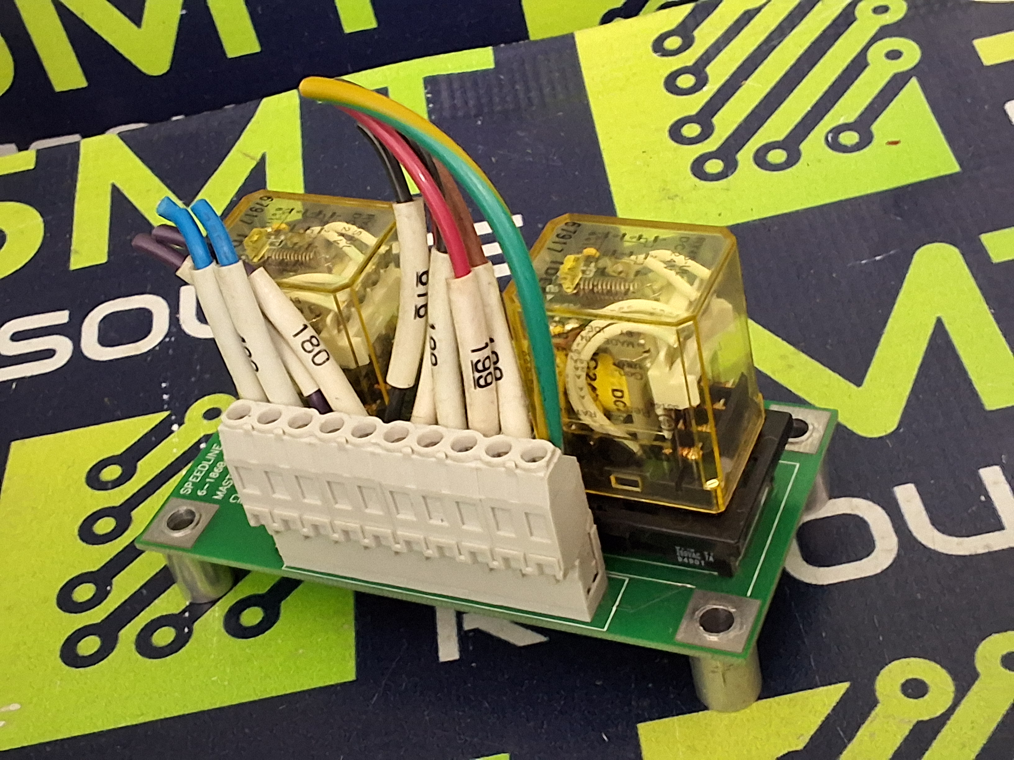 Used SPEEDLINE ELECTROVERT 6-1860-189-01-1 REV. 1 MASTER E-STOP RELAY