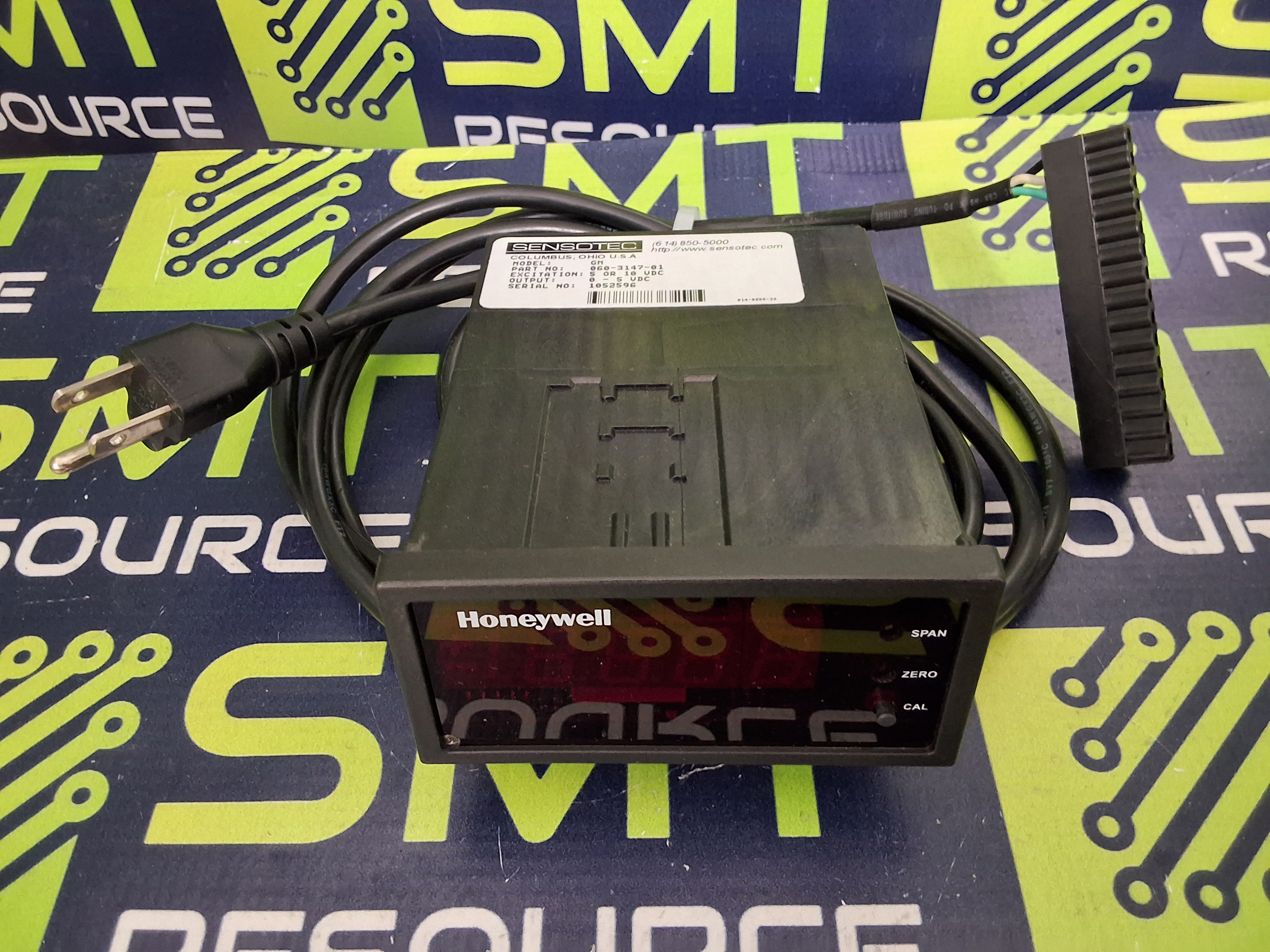 Used HONEYWELL SENSOTEC 060-3147-01 PANEL METER / SENSOR CONTROLLER 0-5VDC