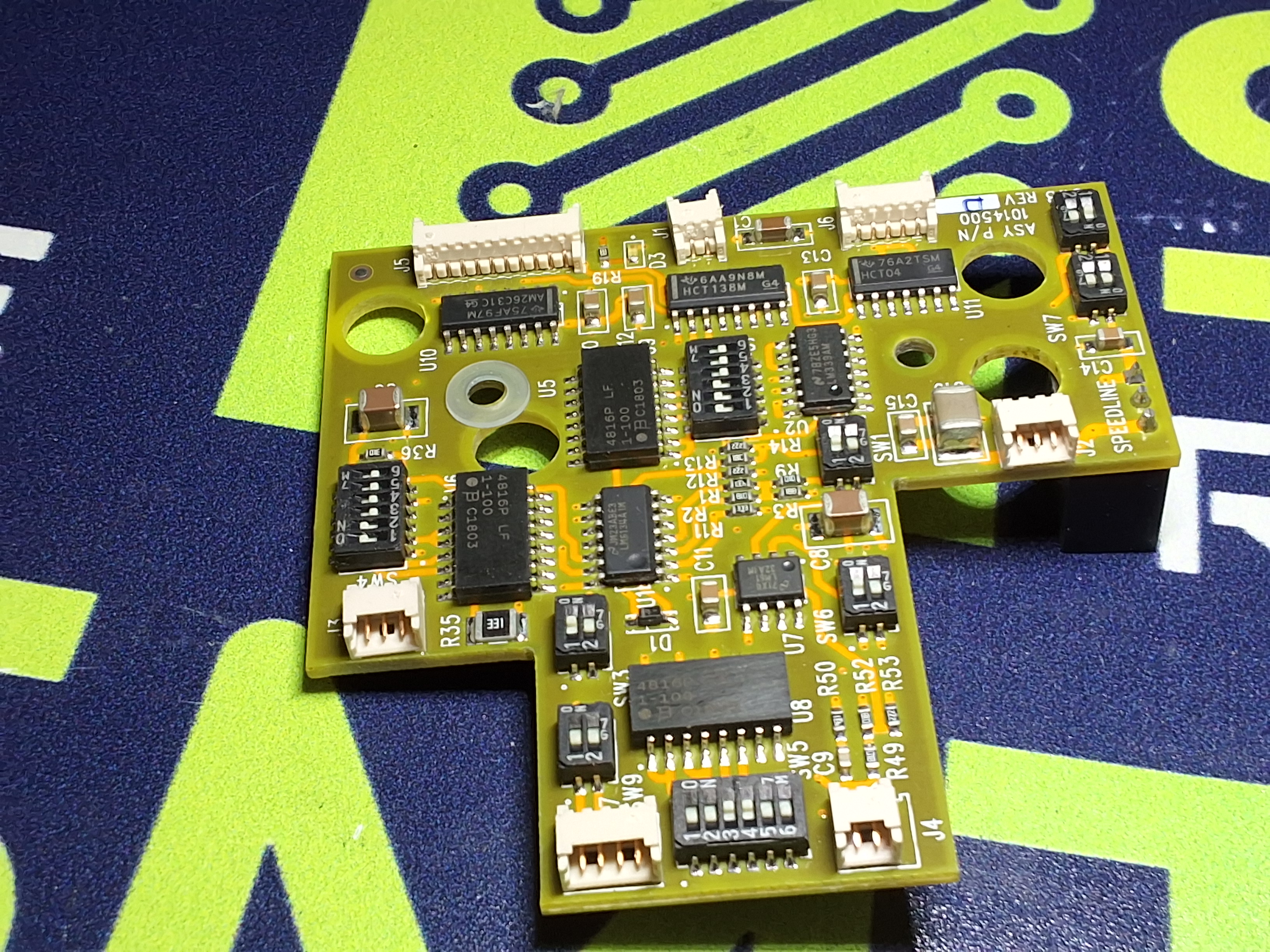 Used SPEEDLINE TECHNOLOGIES 1014500 CAMERA CONTROL PANEL CIRCUIT BOARD