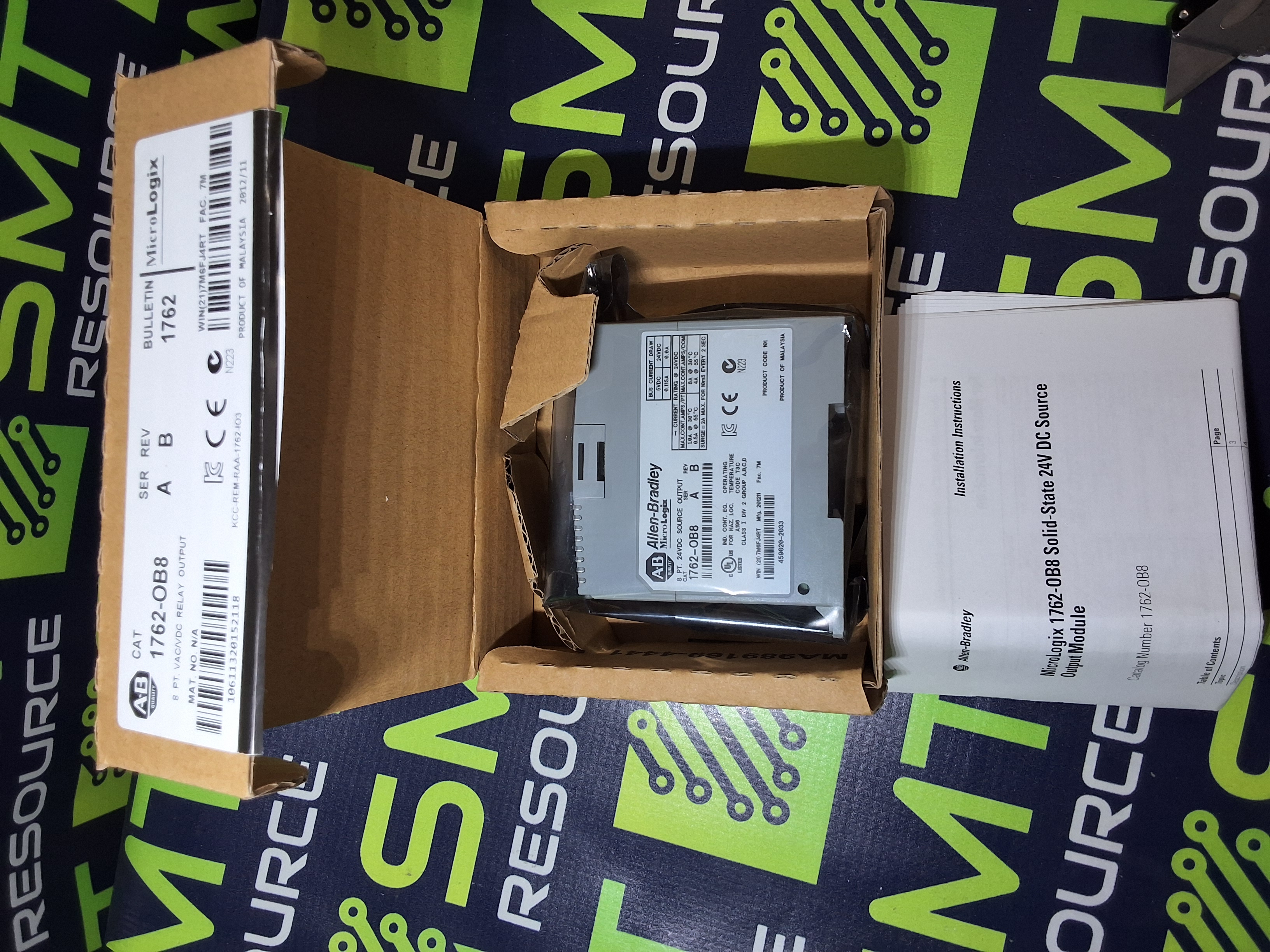 ALLEN BRADLEY 1762-OB8 REV. B 8 POINT VAC/VDC RELAY OUTPUT MODULE - NEW