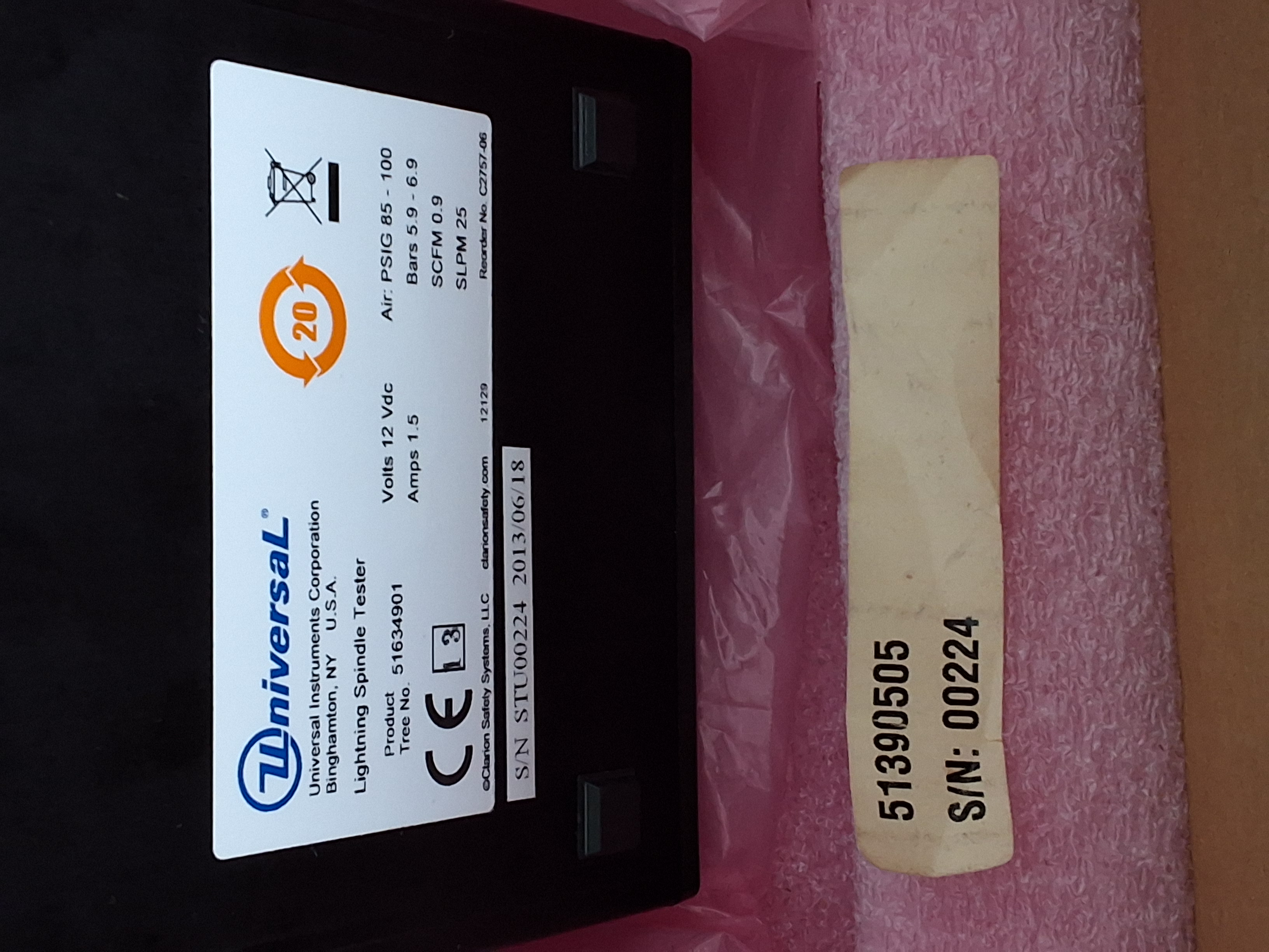 UNIVERSAL INSTRUMENTS 51390505 SPINDLE TESTER ASSEMBLY WITH 51935001 SETUP SPINDLE - BRAND NEW