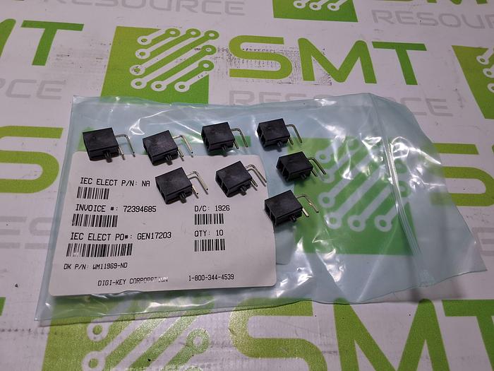 MOLEX WM11969-ND CONN HEADER R/A 2POS - LOT OF 8 - NEW
