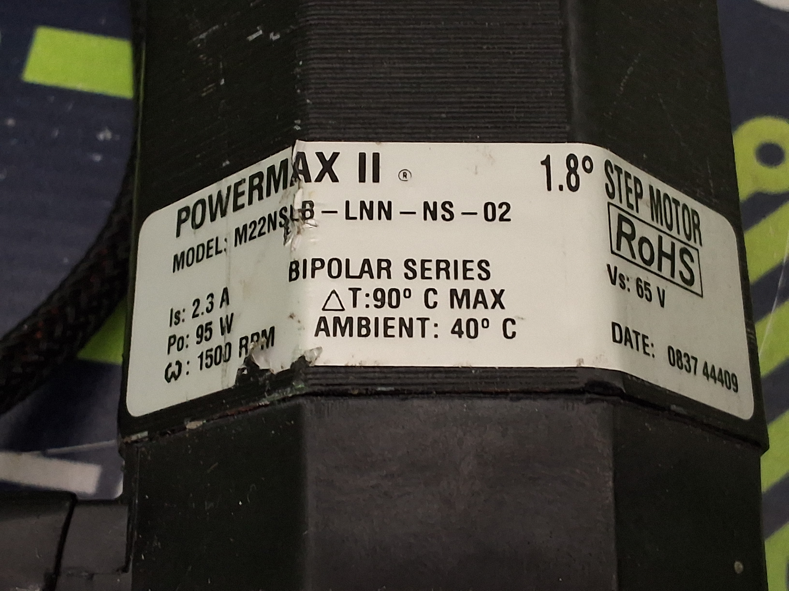 Used PACIFIC SCIENTIFIC M22NSLB-LNN-NS-02 POWERMAX 1.8 STEP MOTOR