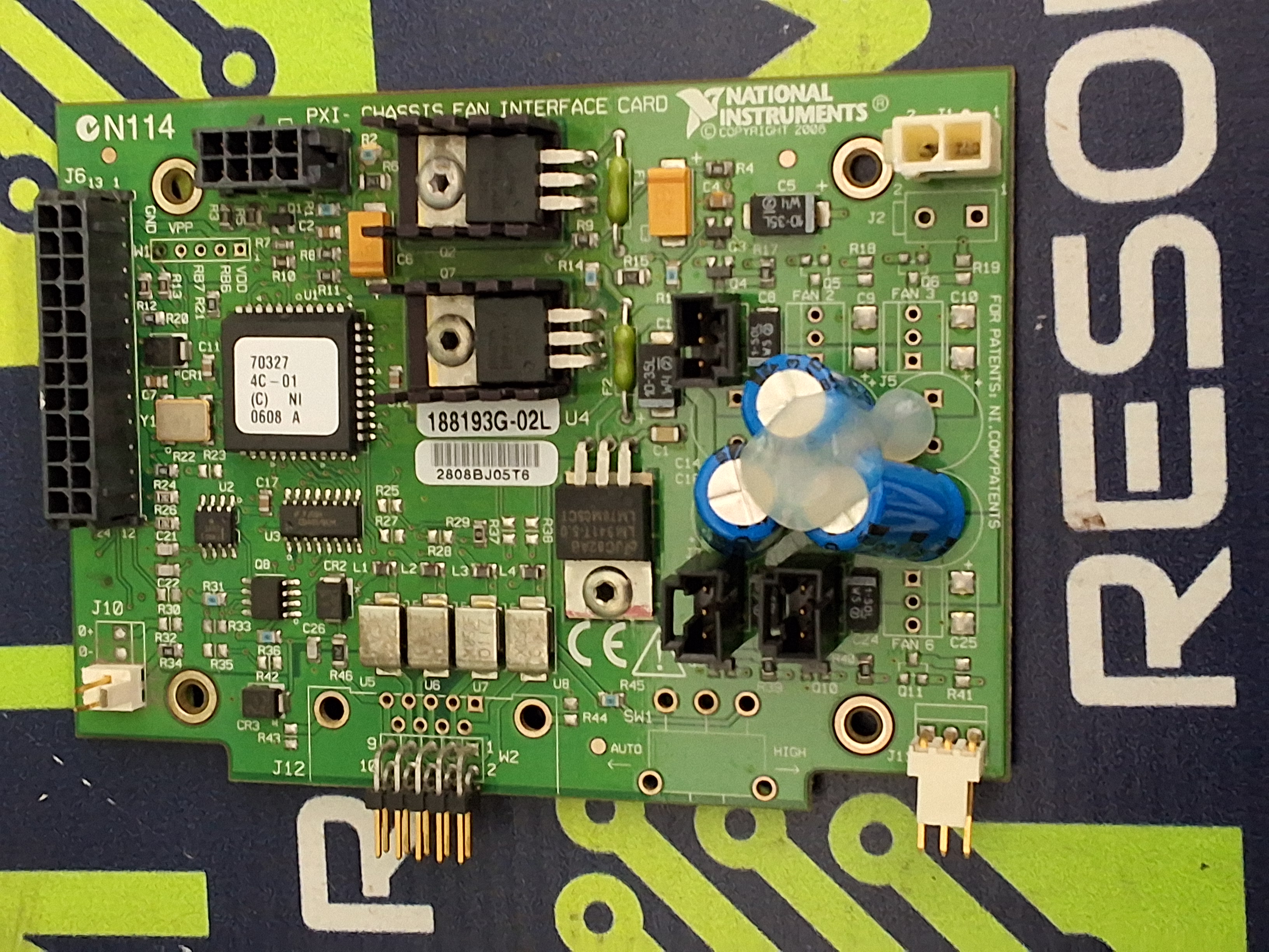 Used NATIONAL INSTRUMENTS 188195D-01 PXI CHASSIS FAN INTERFACE CARD 188193G-02L