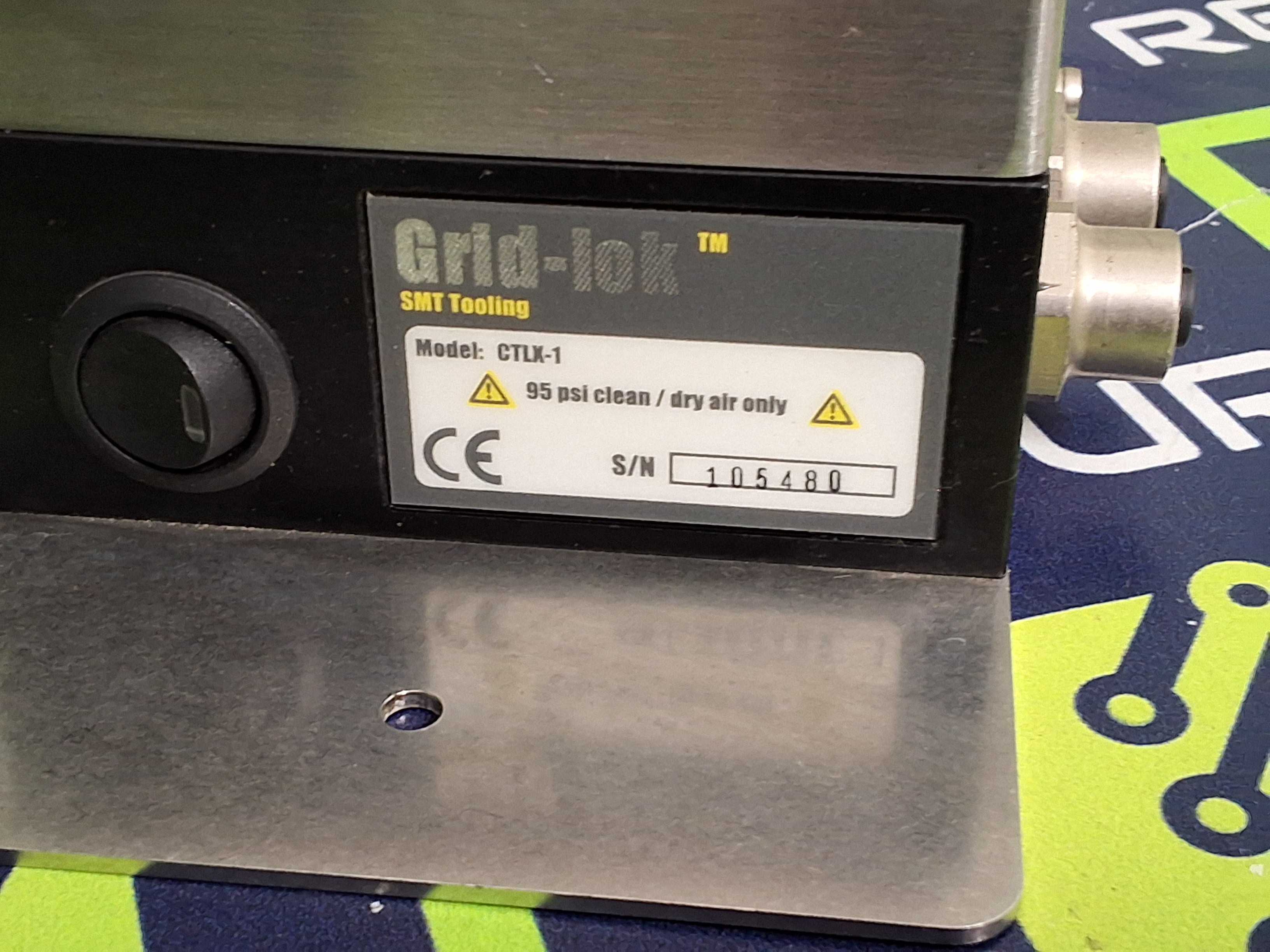 Used SMT TOOLING CTLX-1 GRID-LOK CLEAN DRY AIR FLOW CONTROLLER 95psi