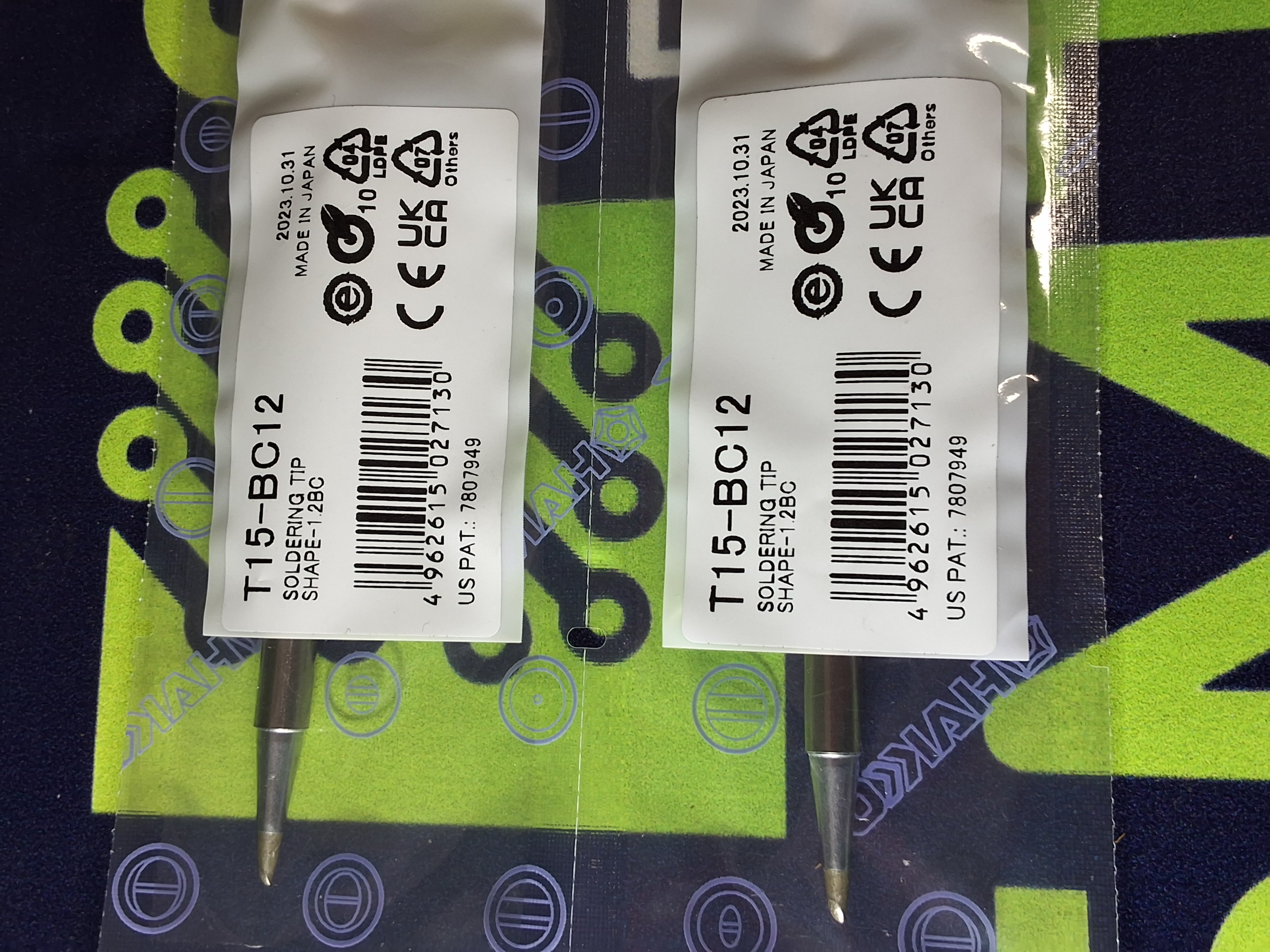 HAKKO T15-BC12 SOLDERING TIP; BEVEL 1.2 x 15mm - BRAND NEW