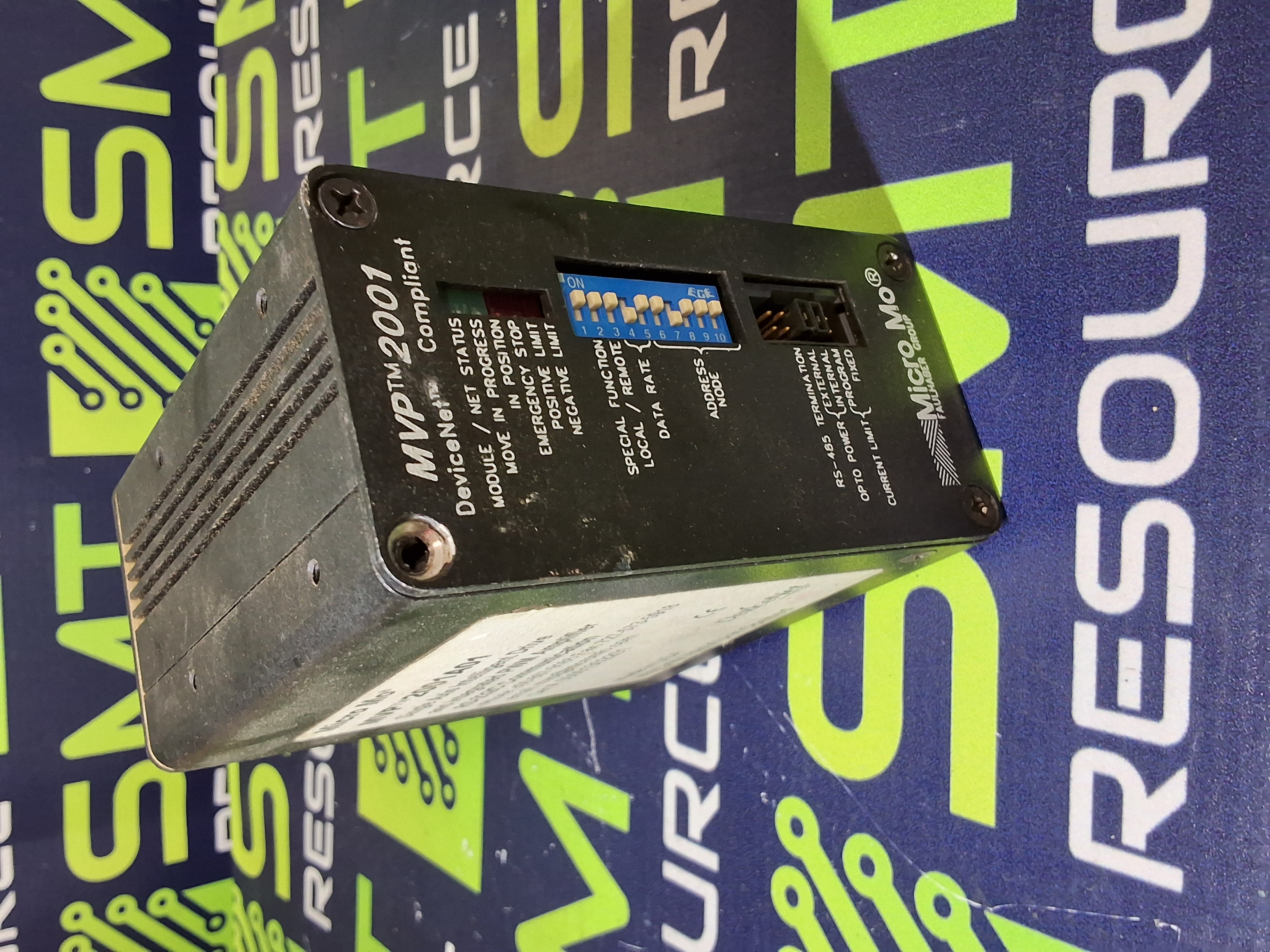 Used MICRO MO MVP2001A01 SINGLE AXIS INTELLIGENT DRIVE & INTEGRATED PWM AMPLIFIER RS-232C 