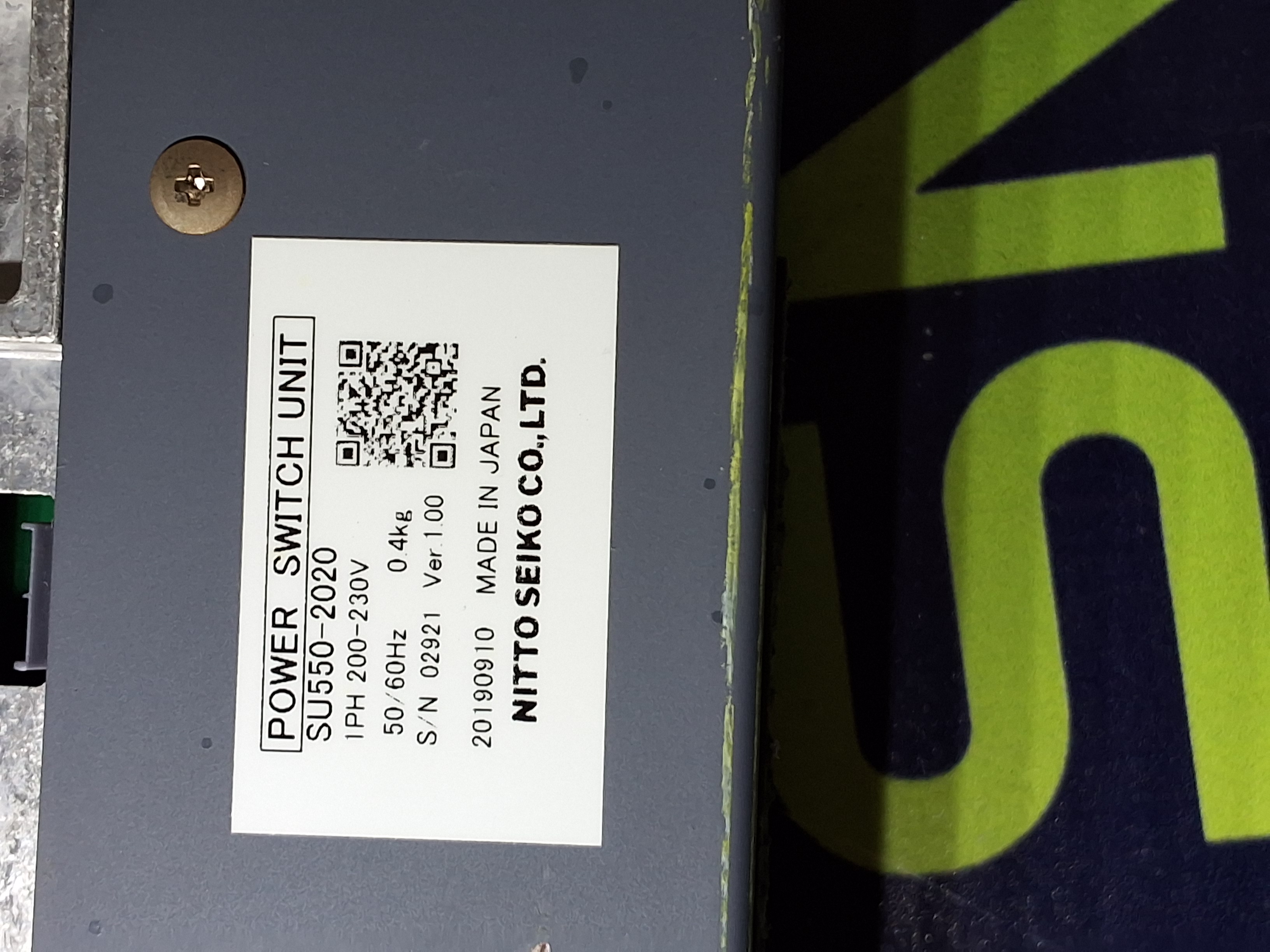 Used NITTO SEIKO SD550N05-2020-0 / SD550N0520200 CONTROLLER WITH NITTO SEIKO SU550-2020 SWITCH UNIT