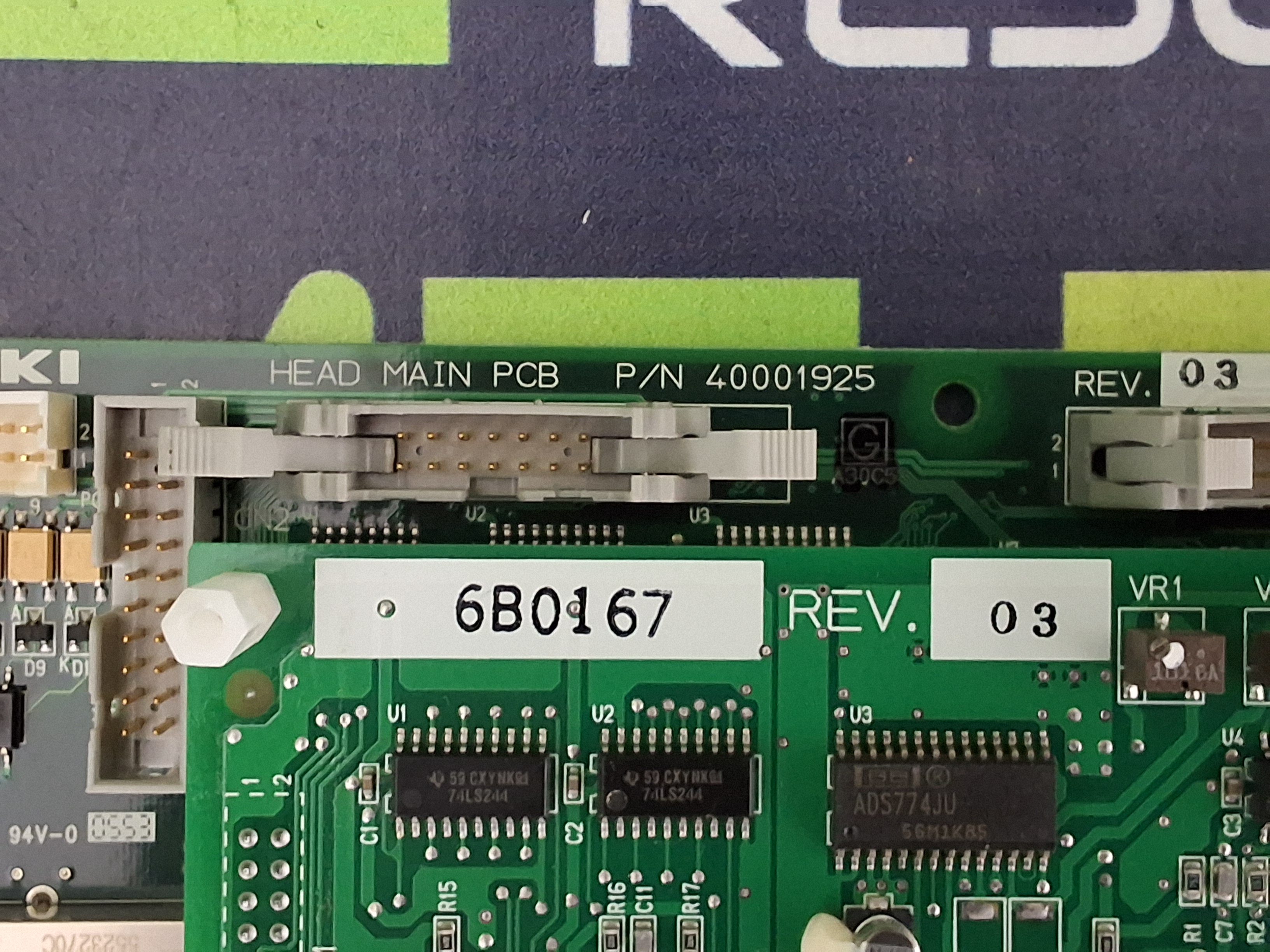 Used JUKI 40001925 HEAD MAIN PCB WITH JUKI 40001980