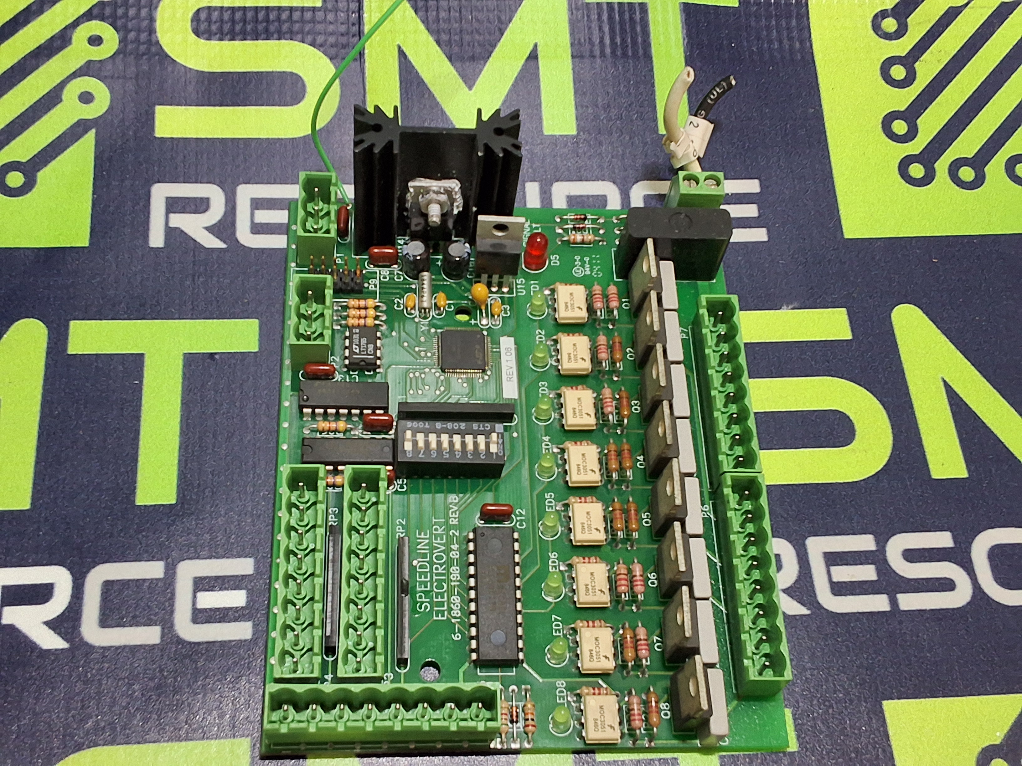 Used SPEEDLINE ELECTROVERT 6-1860-190-04-2 CONTROL BOARD 