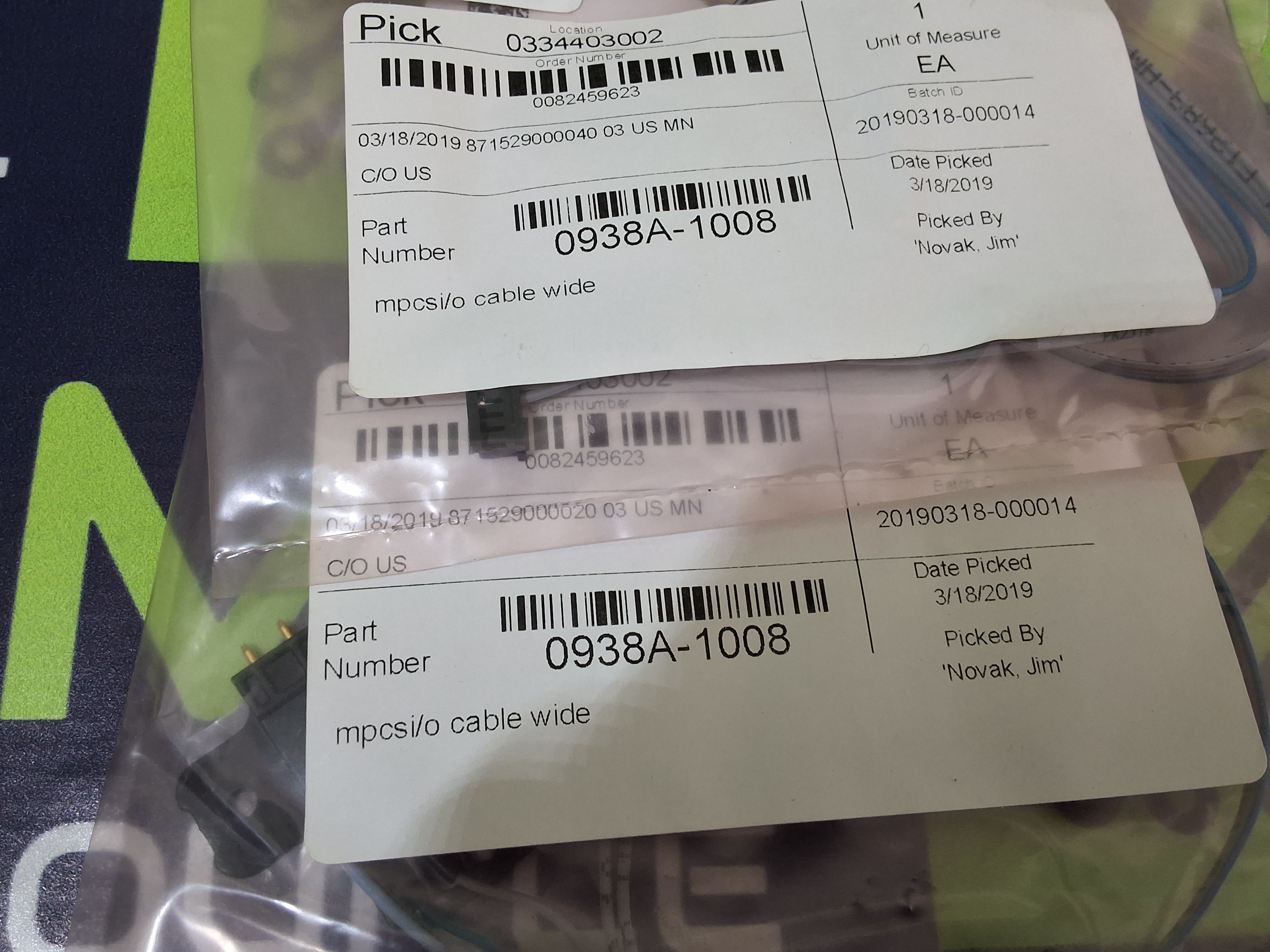 UNIVERSAL INSTRUMENTS 0938A-1008 MPCS I/O CABLE WIDE - LOT OF 2 - BRAND NEW