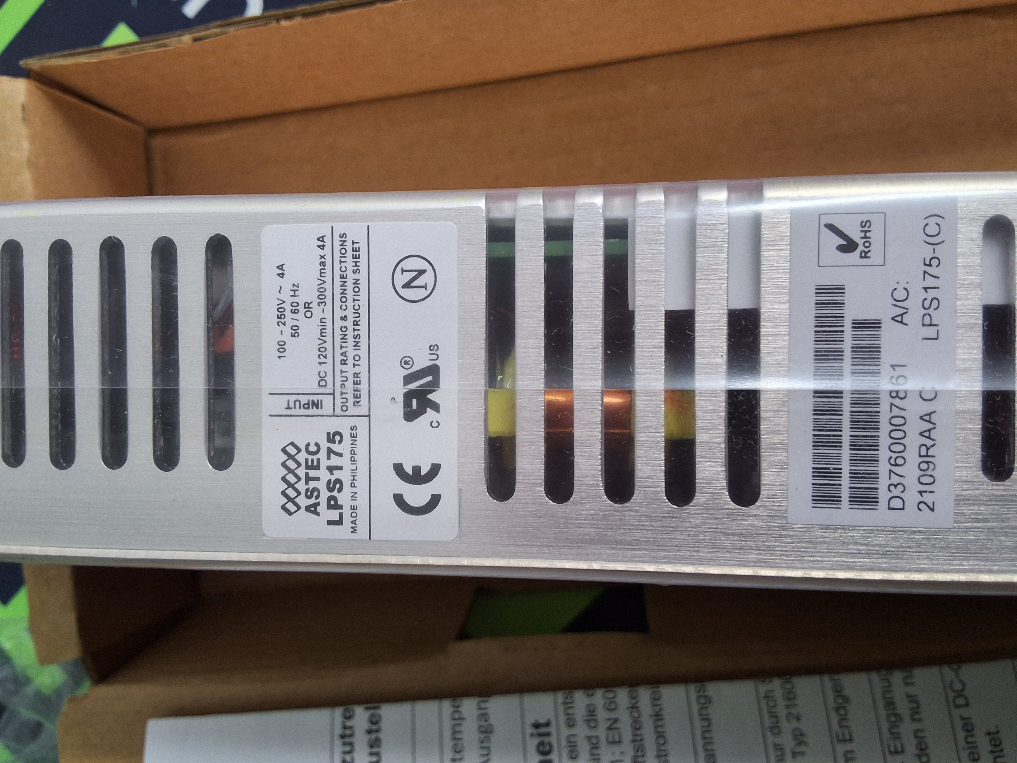 Used HOVER DAVIS ASTEC LPS175 POWER SUPPLY - MPUP-PSRK - BRAND NEW IN BOX