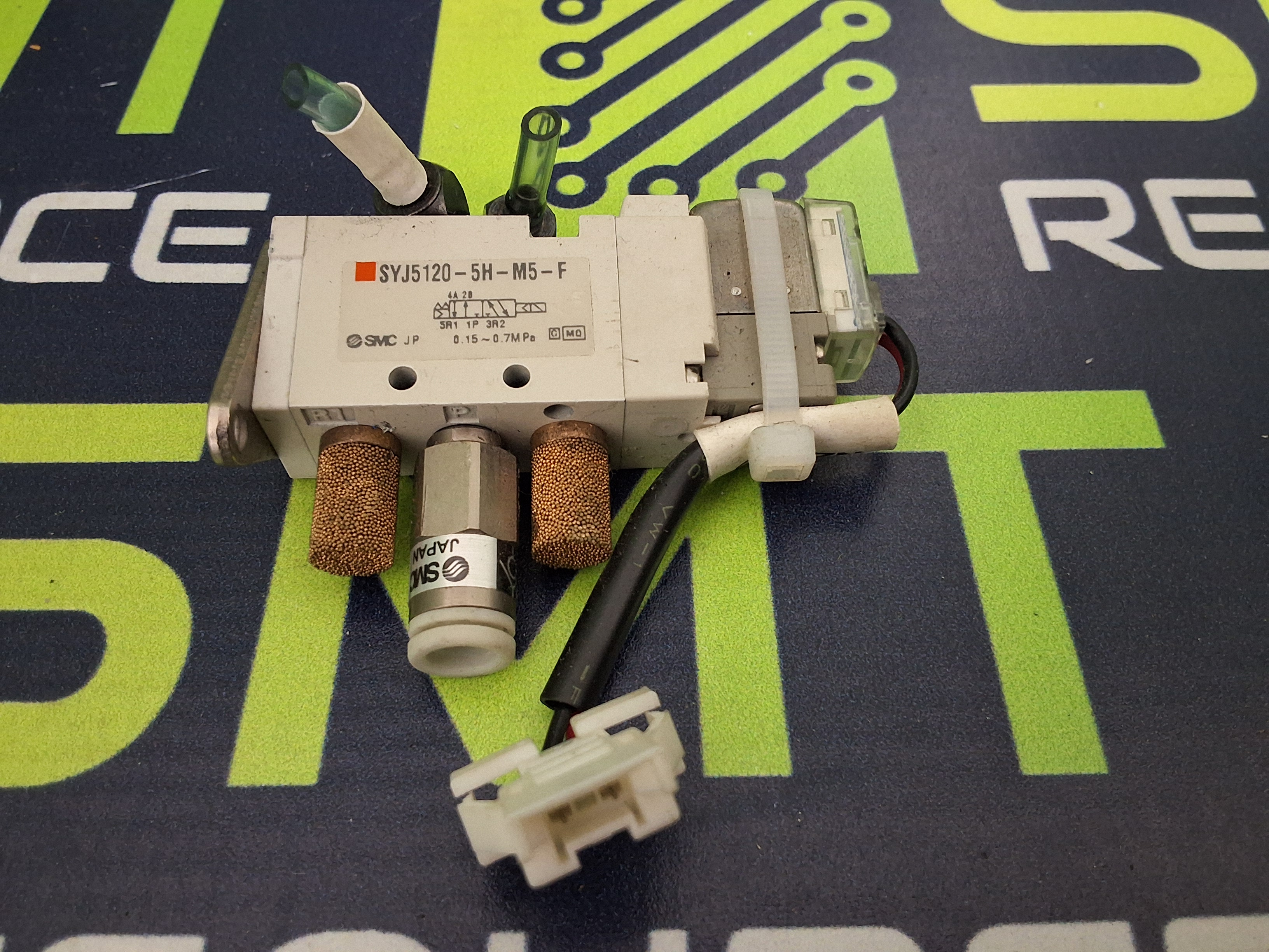 Used SMC SYJ5120-5H-M5-F PNEUMATIC SOLENOID VALVE