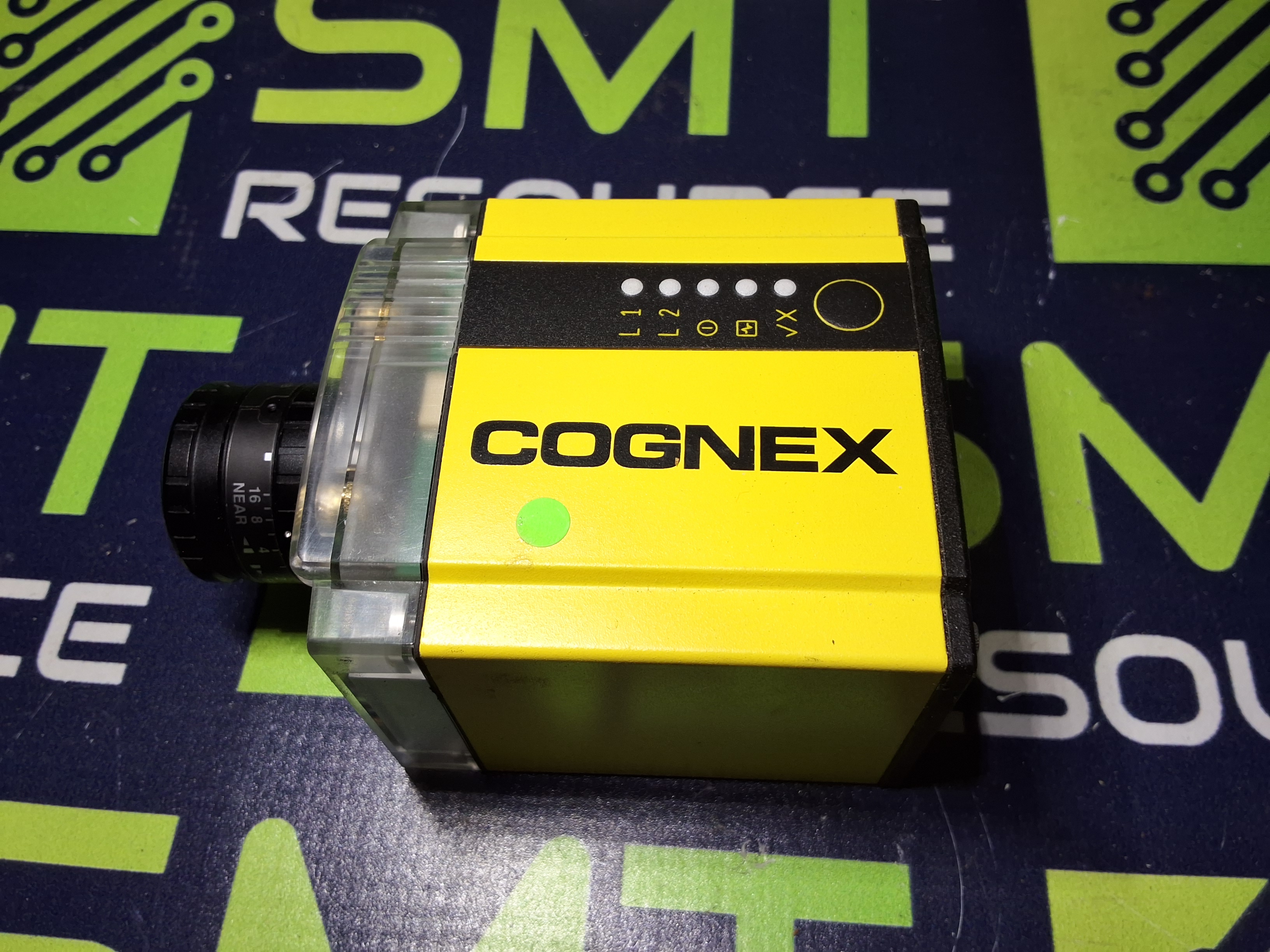 Used COGNEX 821-0071-1R D BARCODE SCANNER WITH FUJINON HF16HA-1B