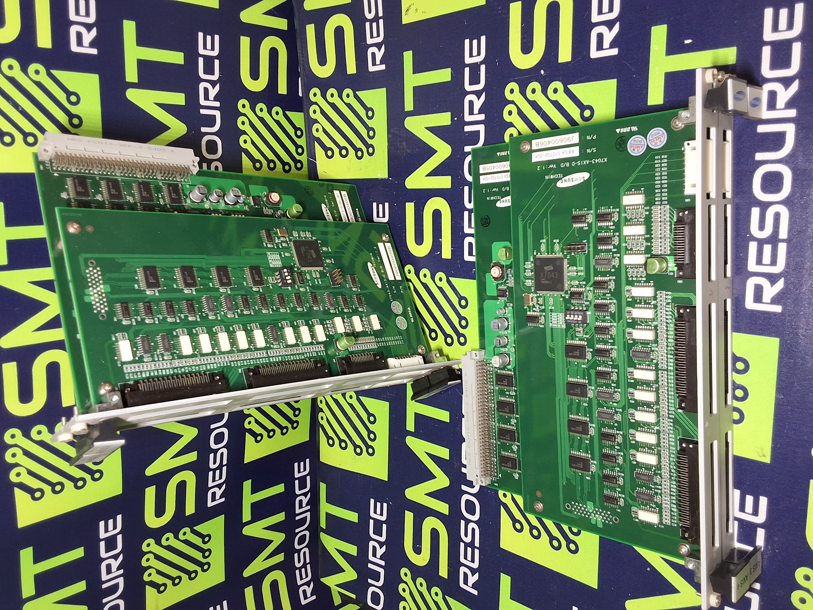 Used SAMSUNG J90600406B X7043-AXIS-D BOARD + J90600405B MOTOR CONTROL BOARD X7043-AXIS-M