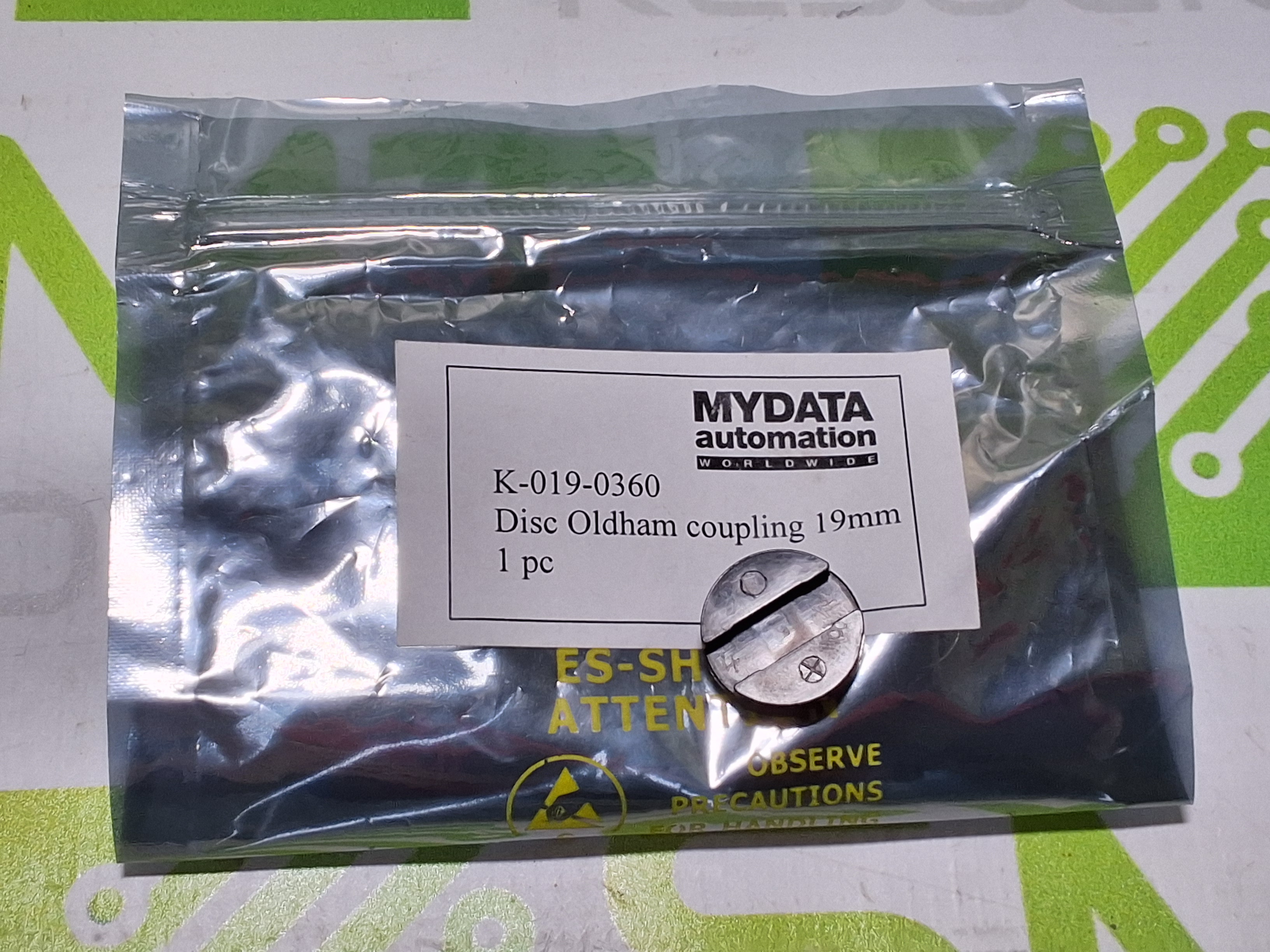MYDATA K-019-0360 DISC OLDHAM COUPLING 19MM - NEW