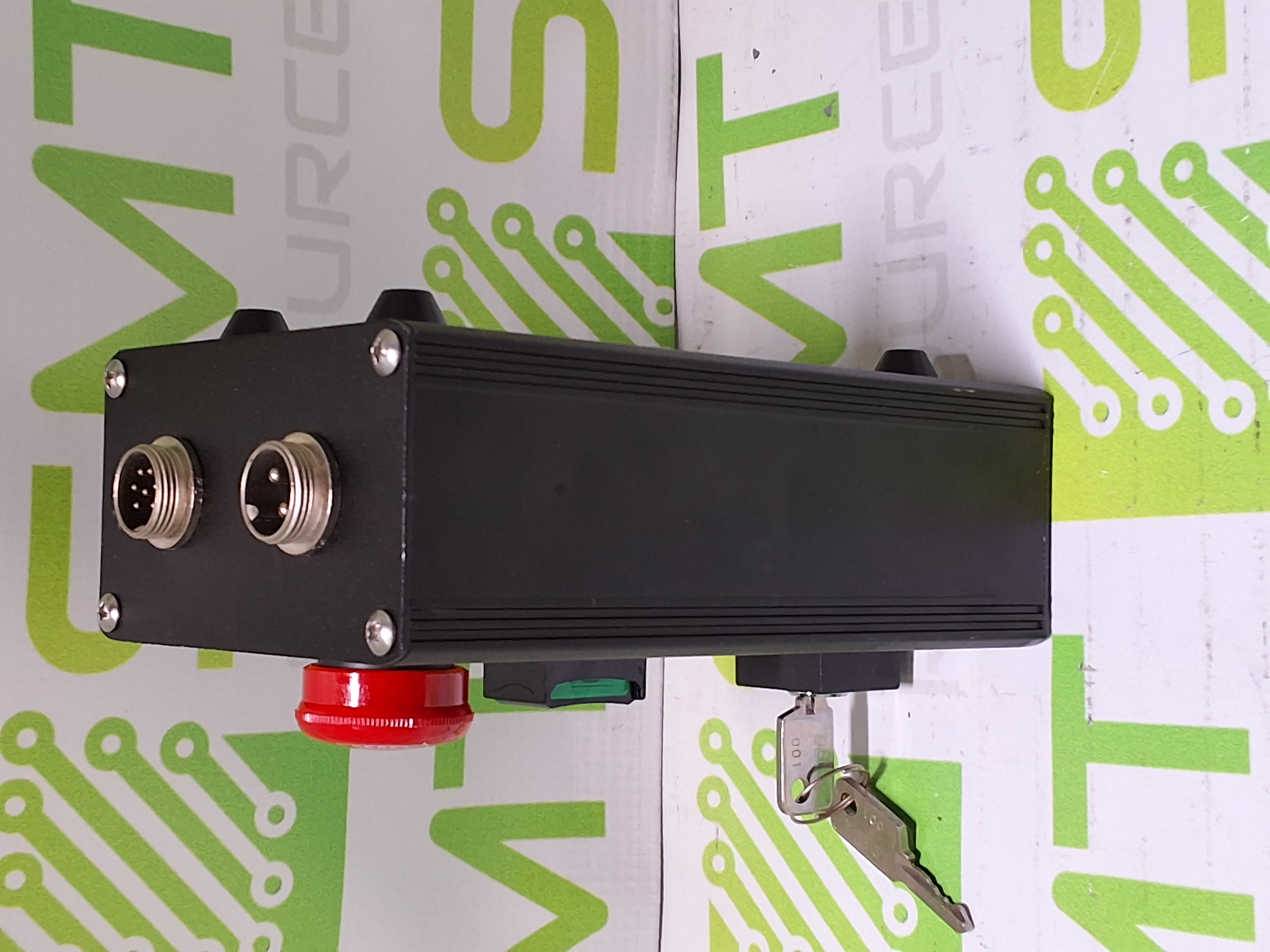 Used TOKYO ELECTRON EMERGENCY STOP/START/ RUN/TEACH OPERATOR CONTROL PANEL WITH KEYS