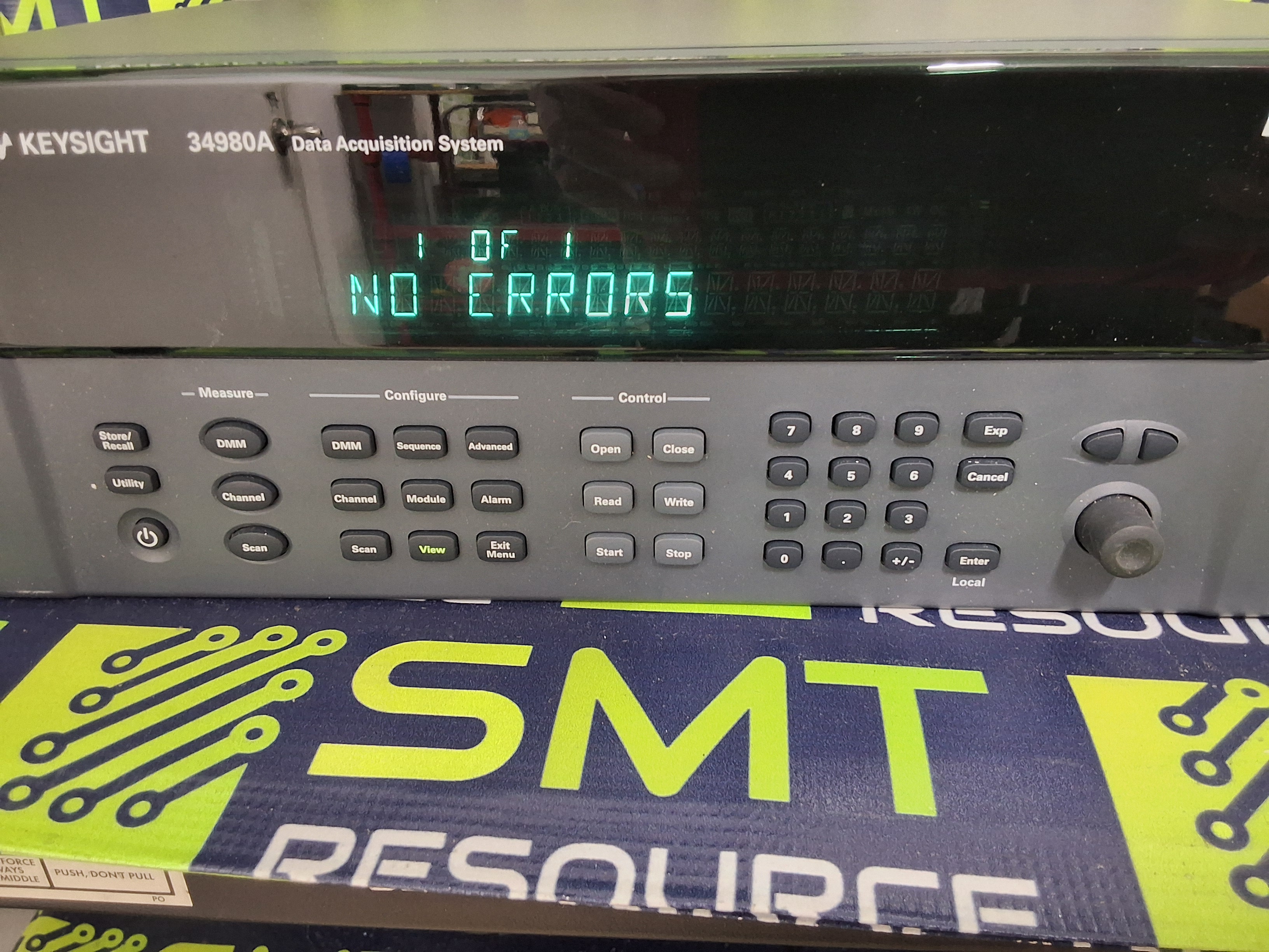 Used AGILENT / KEYSIGHT 34980A MULTIFUNCTION SWITCH / MEASURE DATA ACQUISITION UNIT