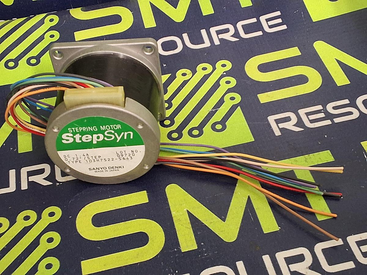 Used SANYO DENKI StepSyn 103H7522-5643 STEPPING MOTOR 0.72°/STEP 1.4A