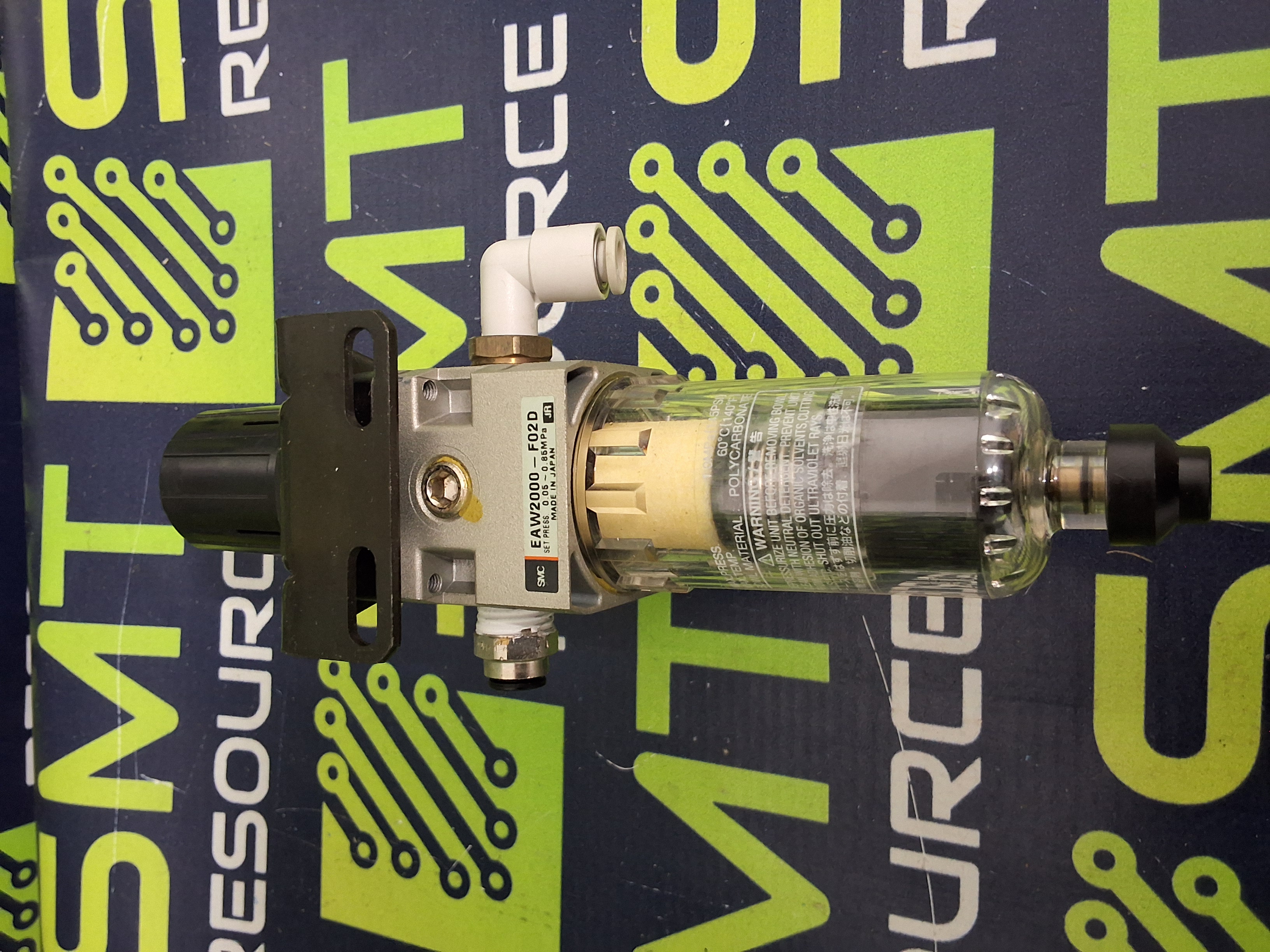 Used SMC EAW2000-F02D PNEUMATIC FILTER REGULATOR 0.05 to 0.85 MPa