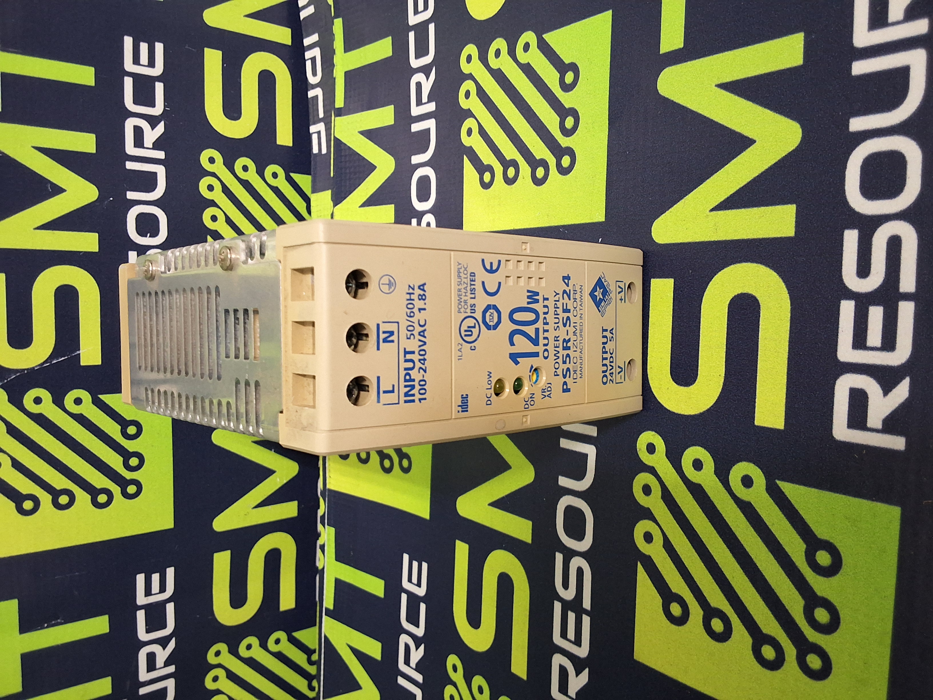Used IDEC PS5R-SF24 / PS5RSF24 SWITCHING POWER SUPPLY 120W 24VDC 5A