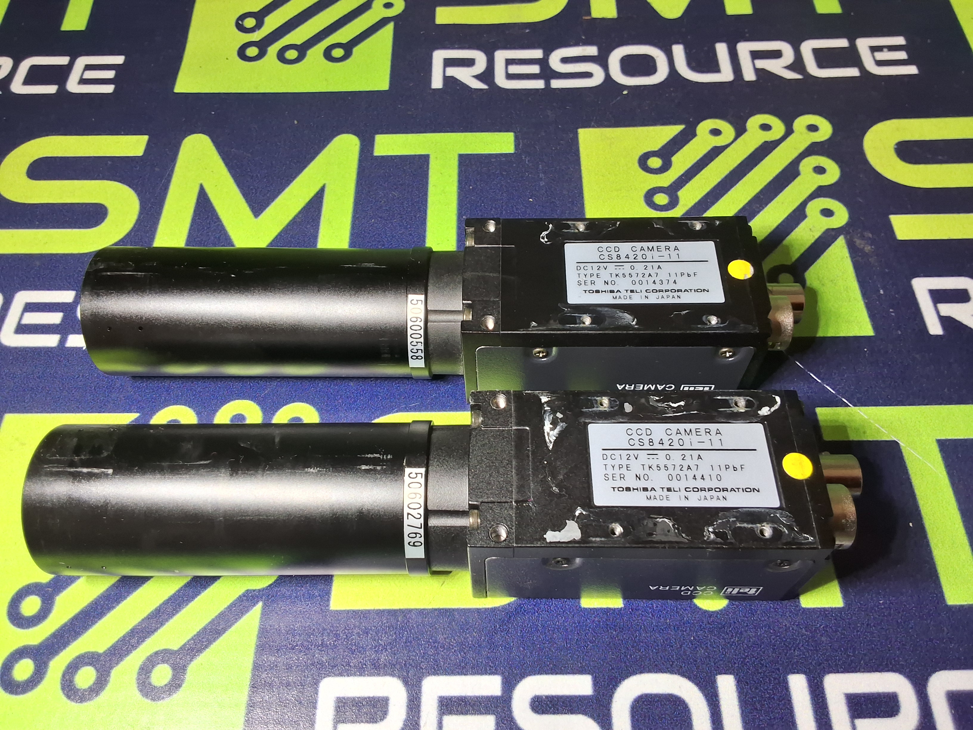 Used TOSHIBA CCD CAMERA CS8420i-11 WITH LENS - LOT OF 2 -