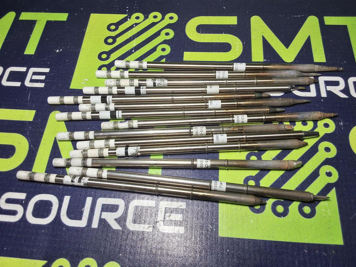 Used ASSORTMENT OF HAKKO SOLDERING TIPS - LOT OF 14