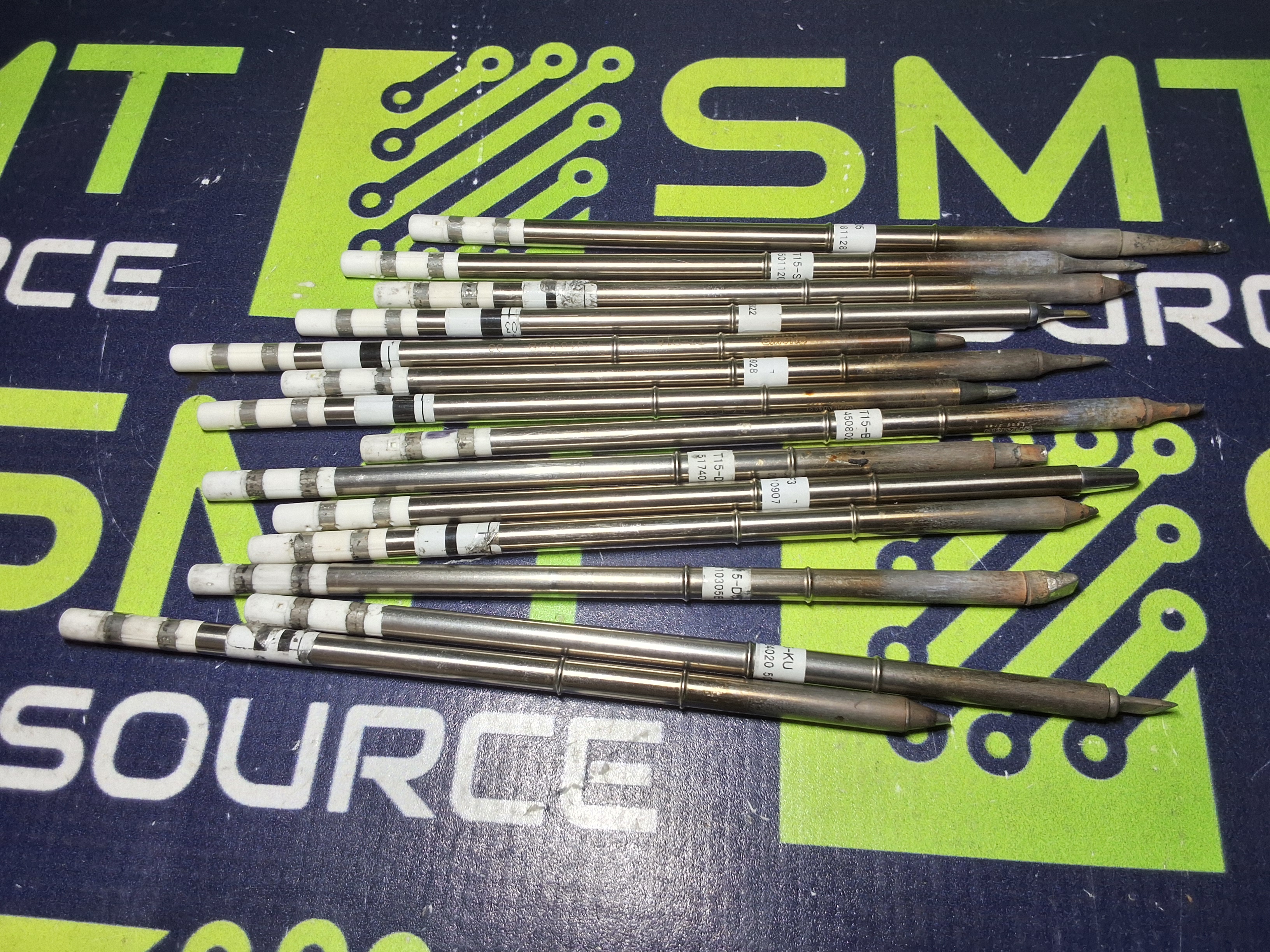Used ASSORTMENT OF HAKKO SOLDERING TIPS - LOT OF 14