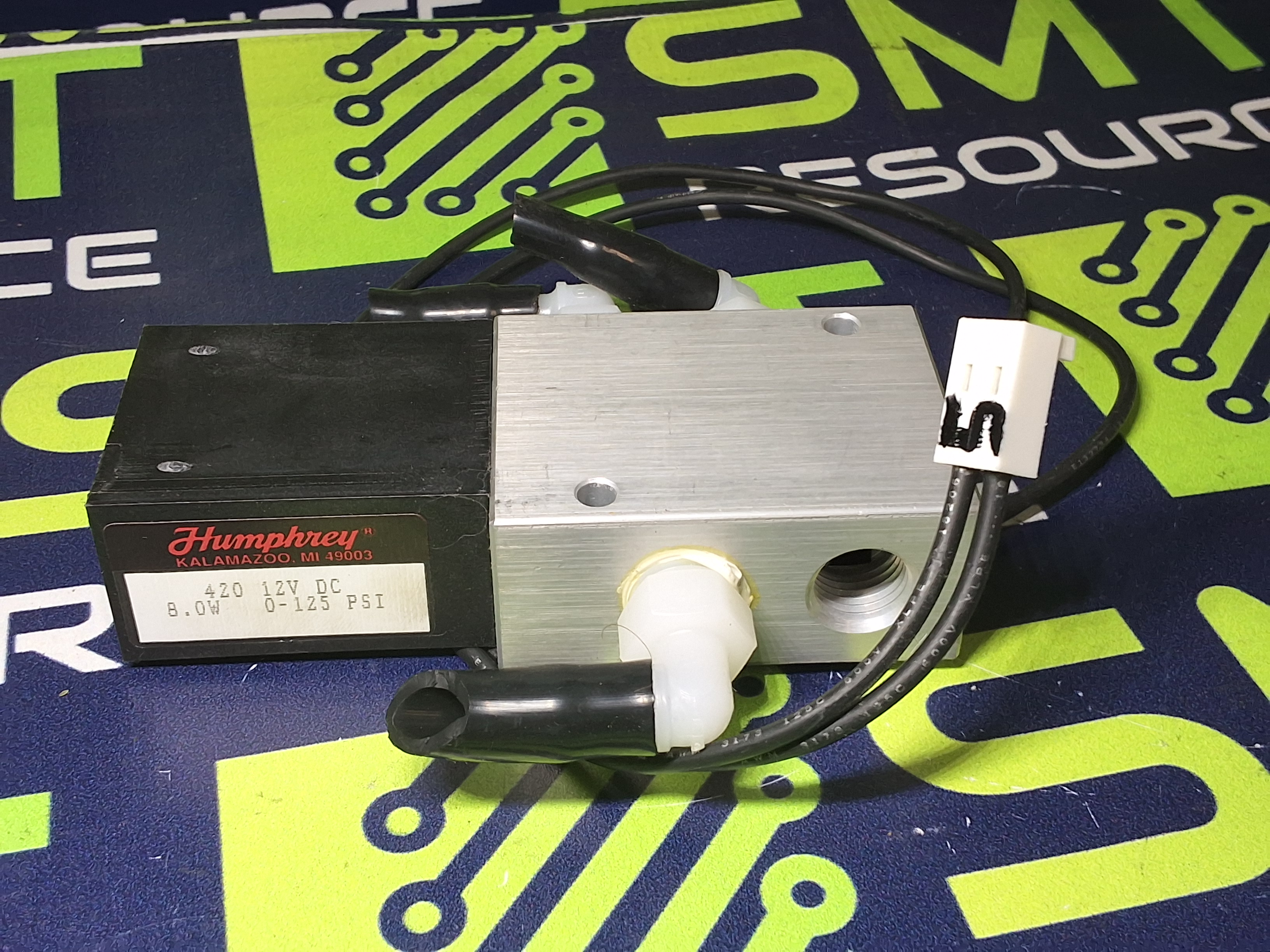 Used HUMPHREY 420 SOLENOID VALVE 12VDC 8.0W 0-125P.S.I.