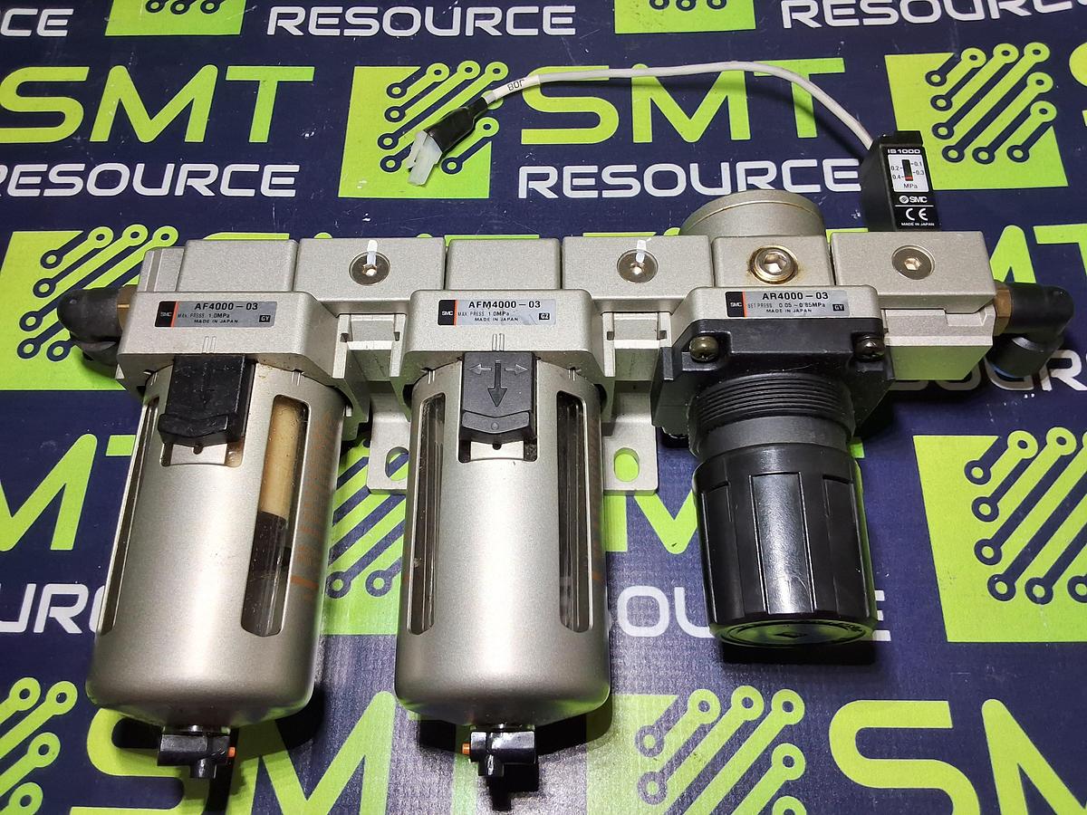 Used SMC AF4000-03 / AFM4000-03 / AR4000-03 AIR FILTER/MIST SEPARATOR & REGULATOR