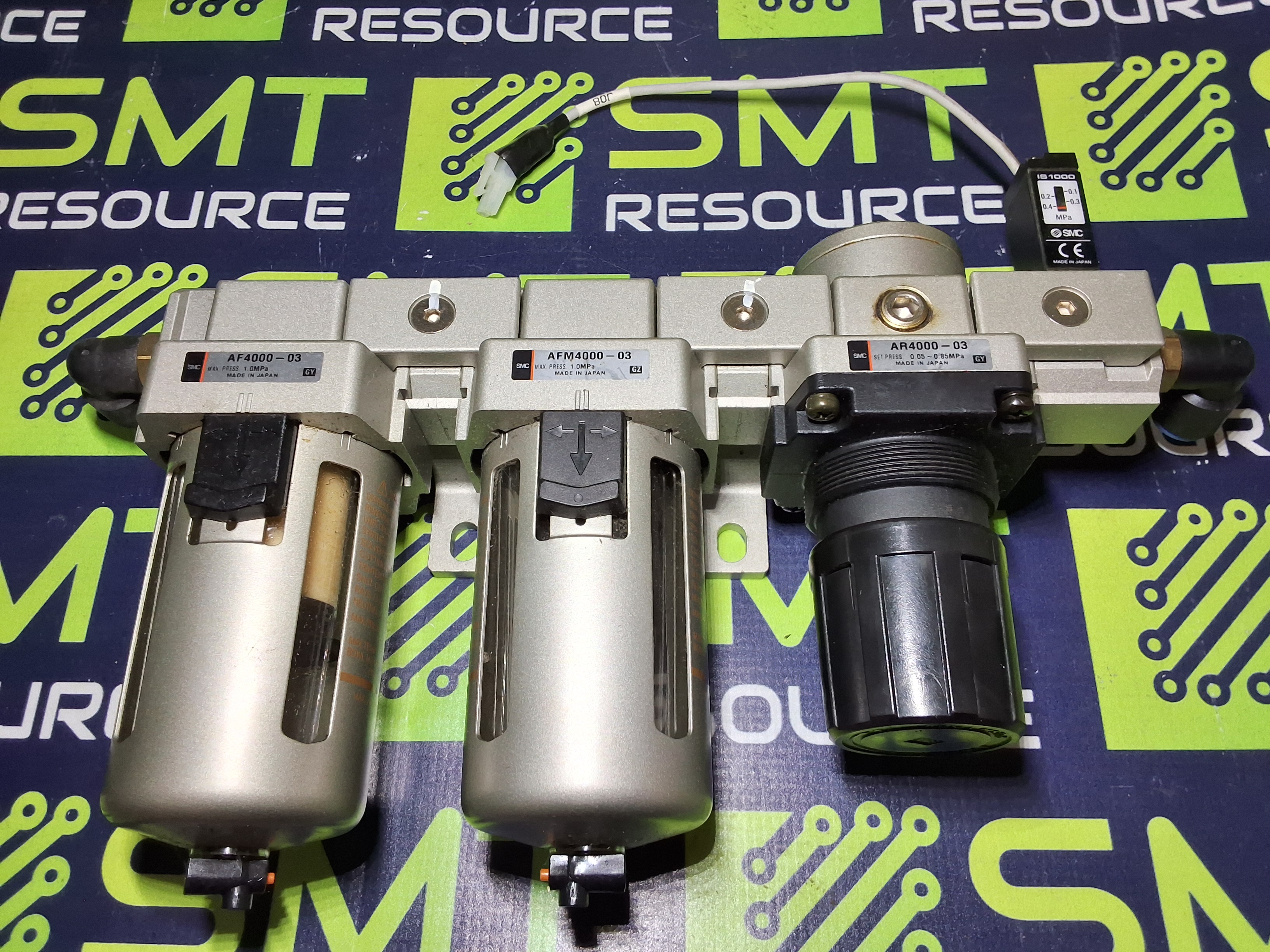 Used SMC AF4000-03 / AFM4000-03 / AR4000-03 AIR FILTER/MIST SEPARATOR & REGULATOR