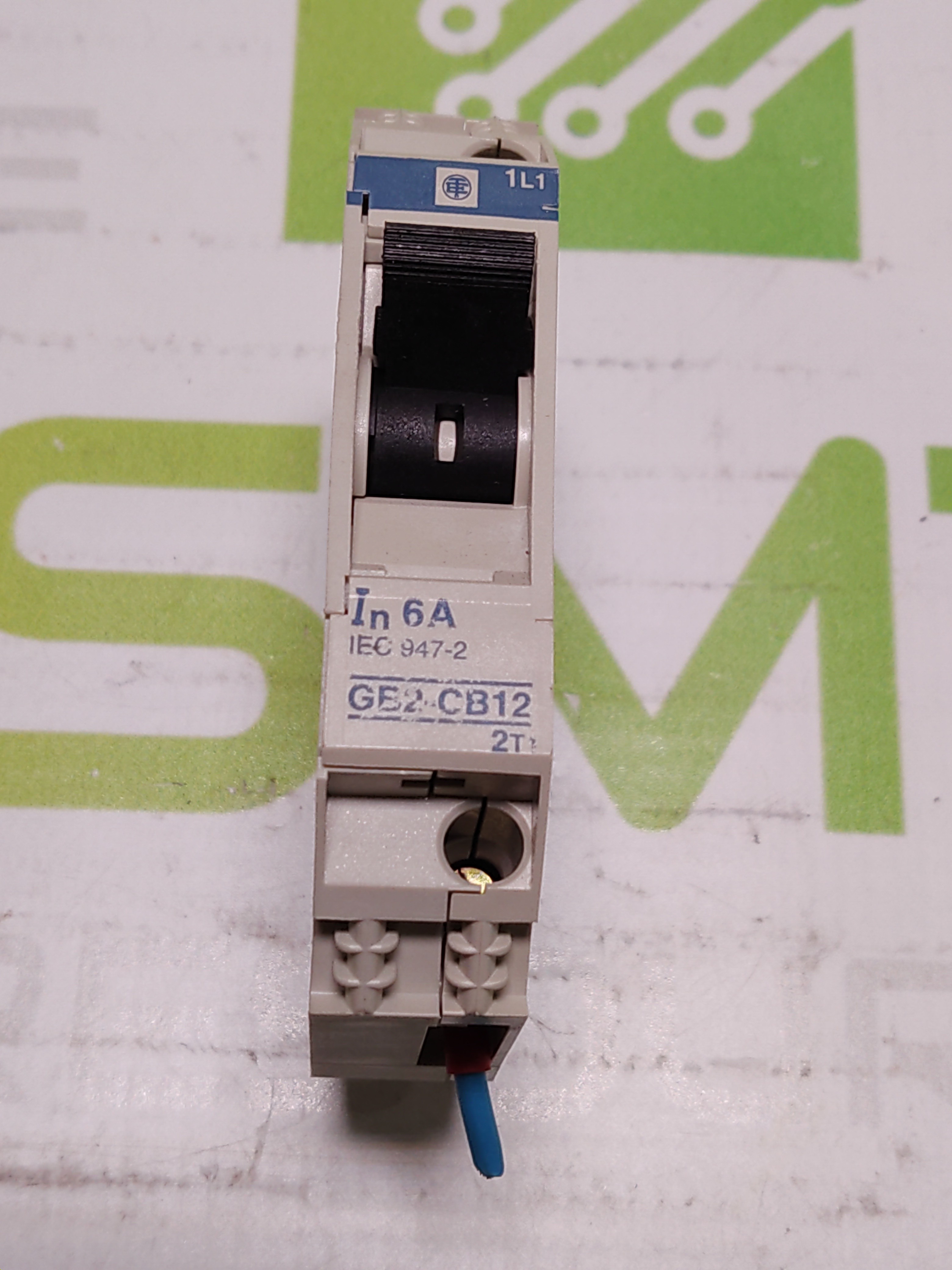 Used SCHNEIDER ELECTRIC TELEMECANIQUE GB2-CB12 6A 1-POLE CIRCUIT BREAKER