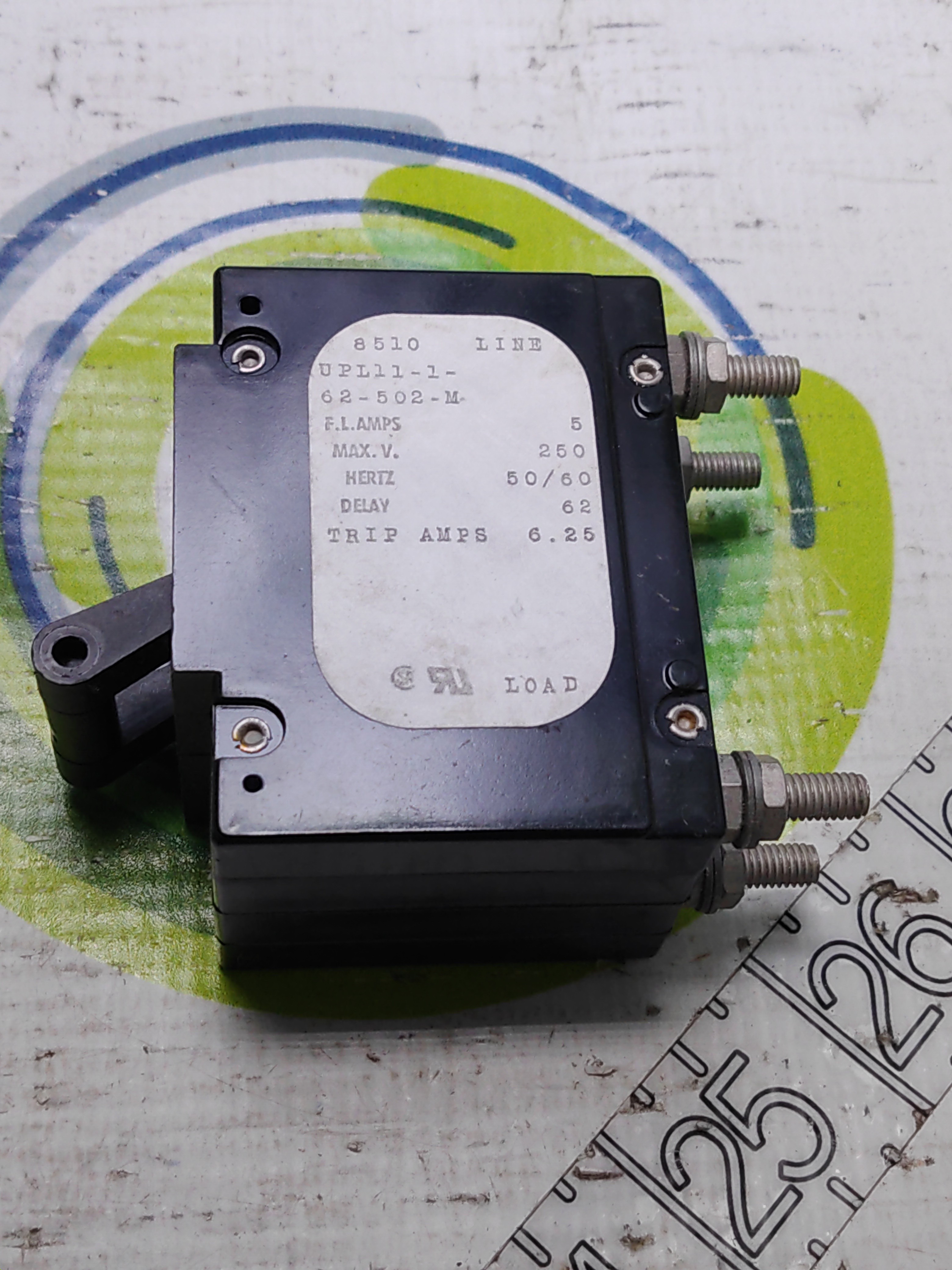 AIRPAX UPL11-1-62-153 Circuit Breaker – 15 Amp, 250V Max