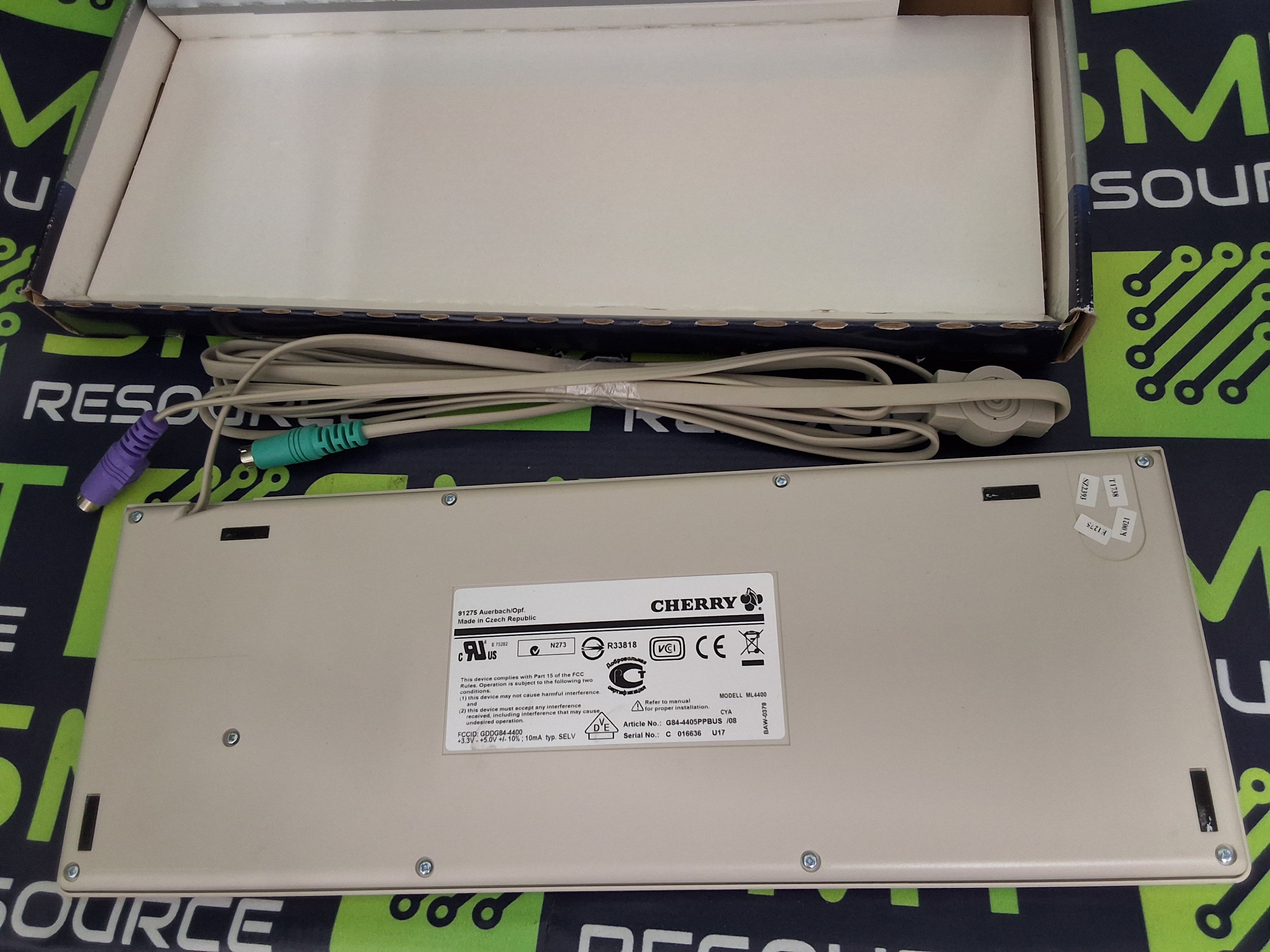 CHERRY G84-4400 ULTRASLIM KEYBOARD INTEGRATED TRACKBALL - BRAND NEW