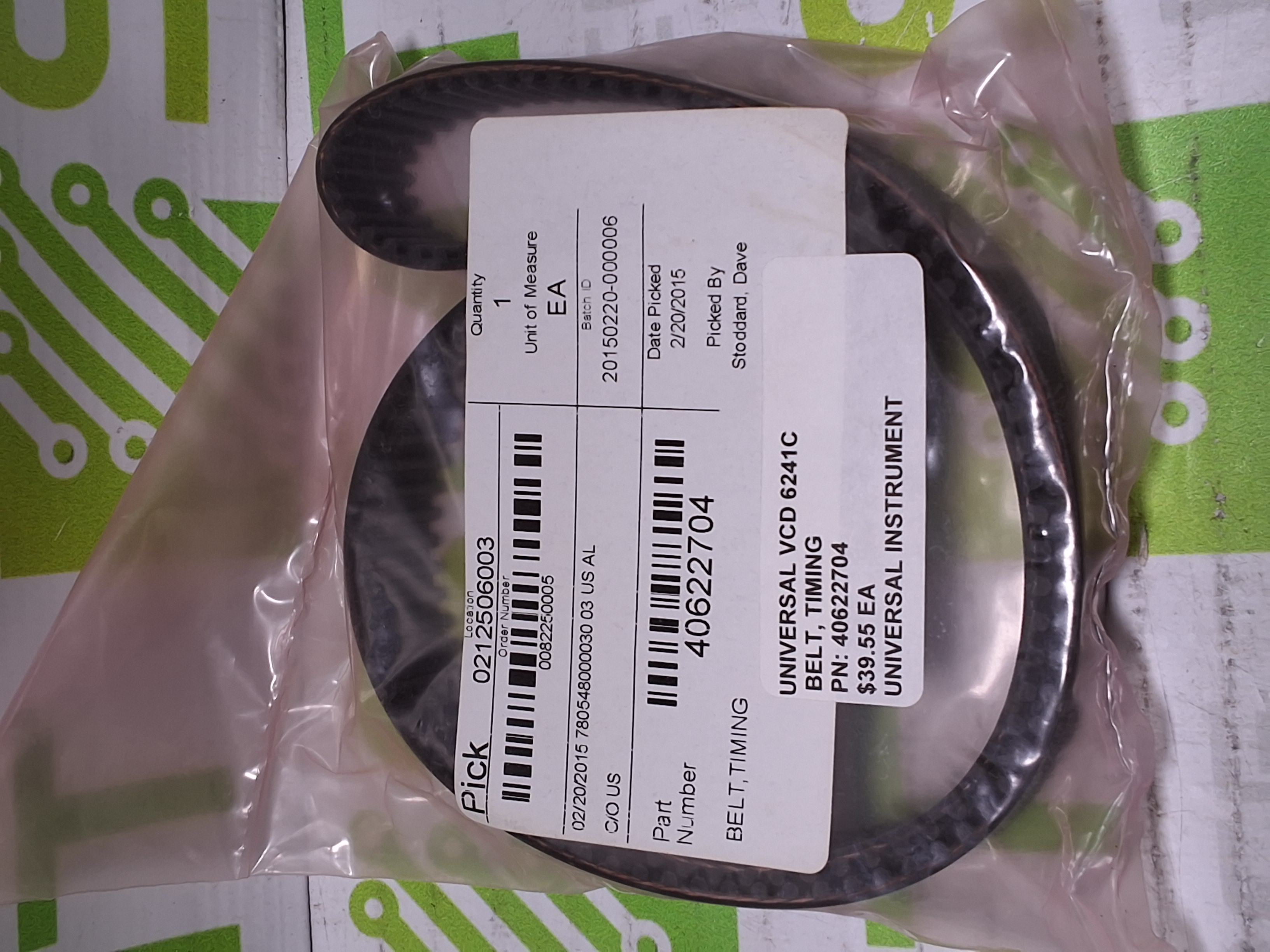 UNIVERSAL INSTRUMENTS 40622704 TIMING BELT - BRAND NEW