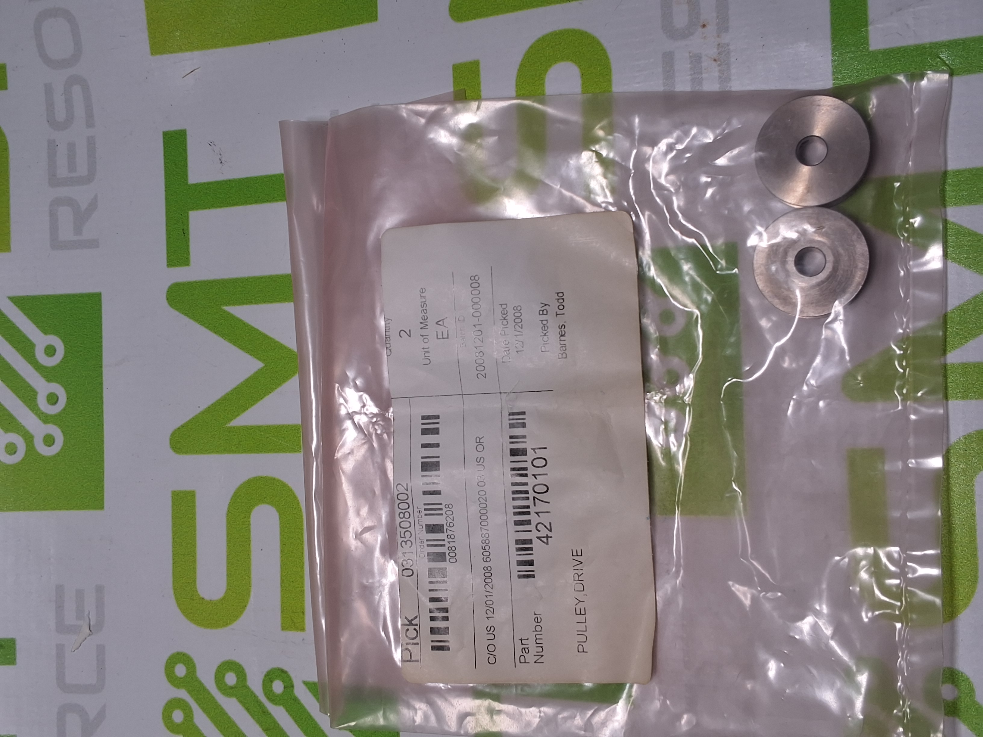 UNIVERSAL INSTRUMENTS 42170101 DRIVE PULLEY - LOT OF 2 - BRAND NEW