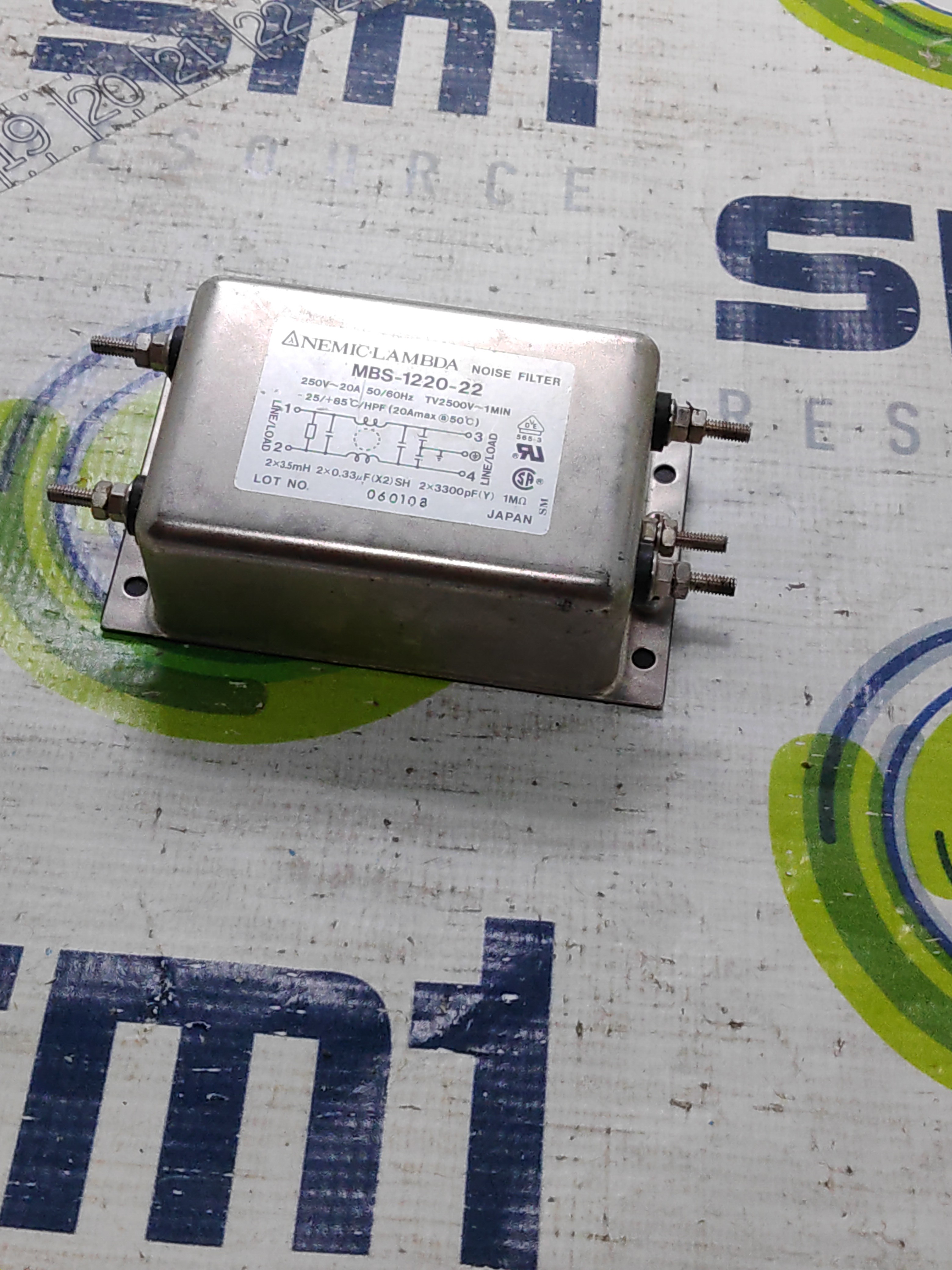 Used Nemic Lambda MBS-1220-22 NOISE FILTER