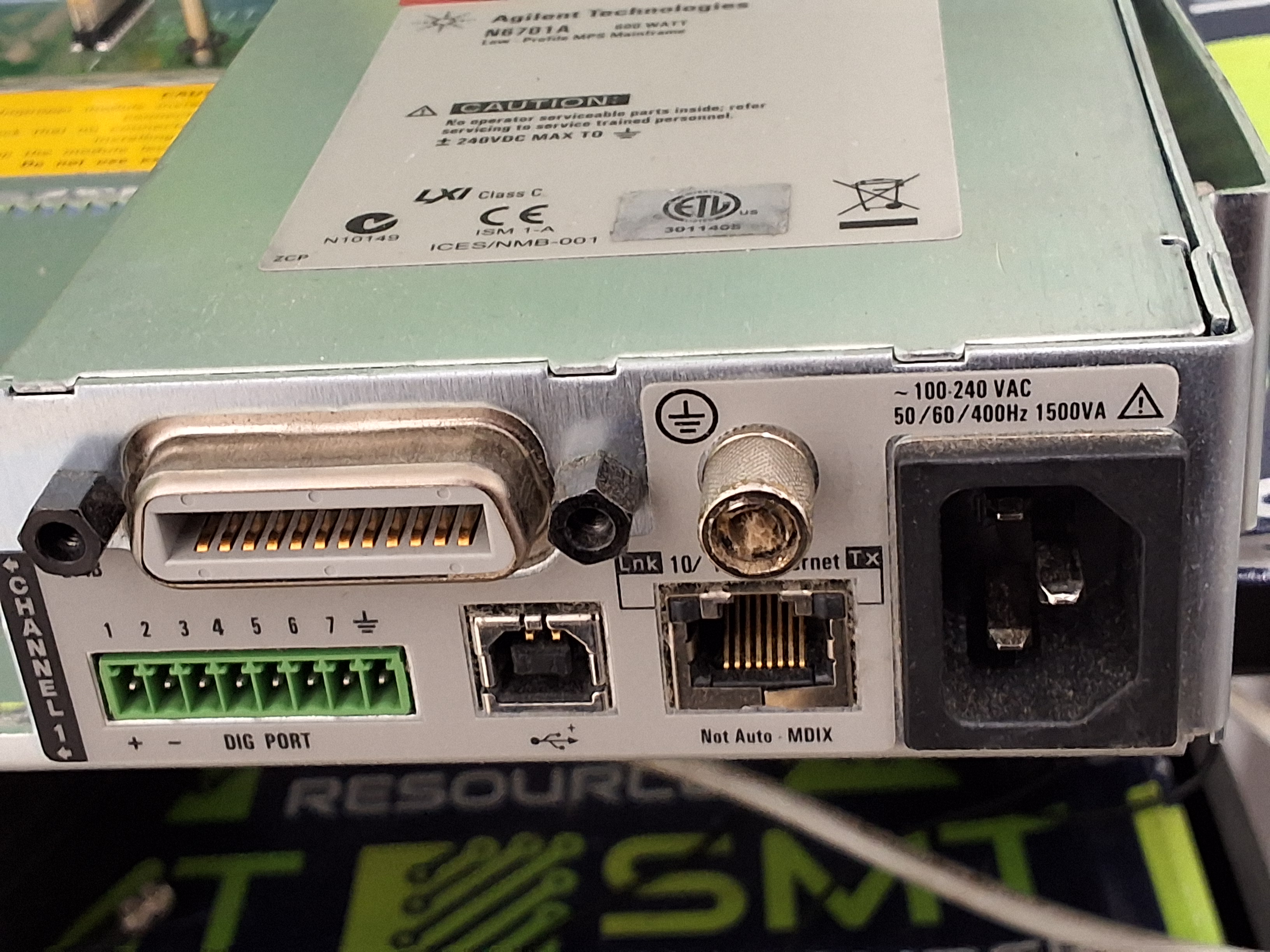 Used AGILENT N6701A LOW-PROFILE MPS MODULAR DC POWER SUPPLY MAINFRAME 600W - PARTS ONLY