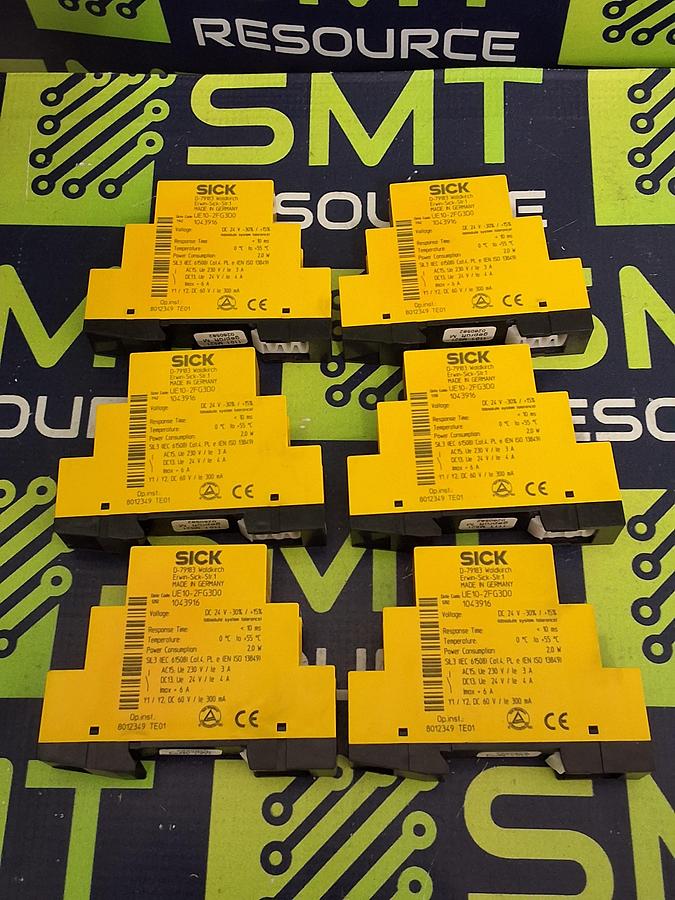 Used SICK 1043916 / UE10-2FG3D0 / UE10-2FG SAFETY RELAY 24V 6A